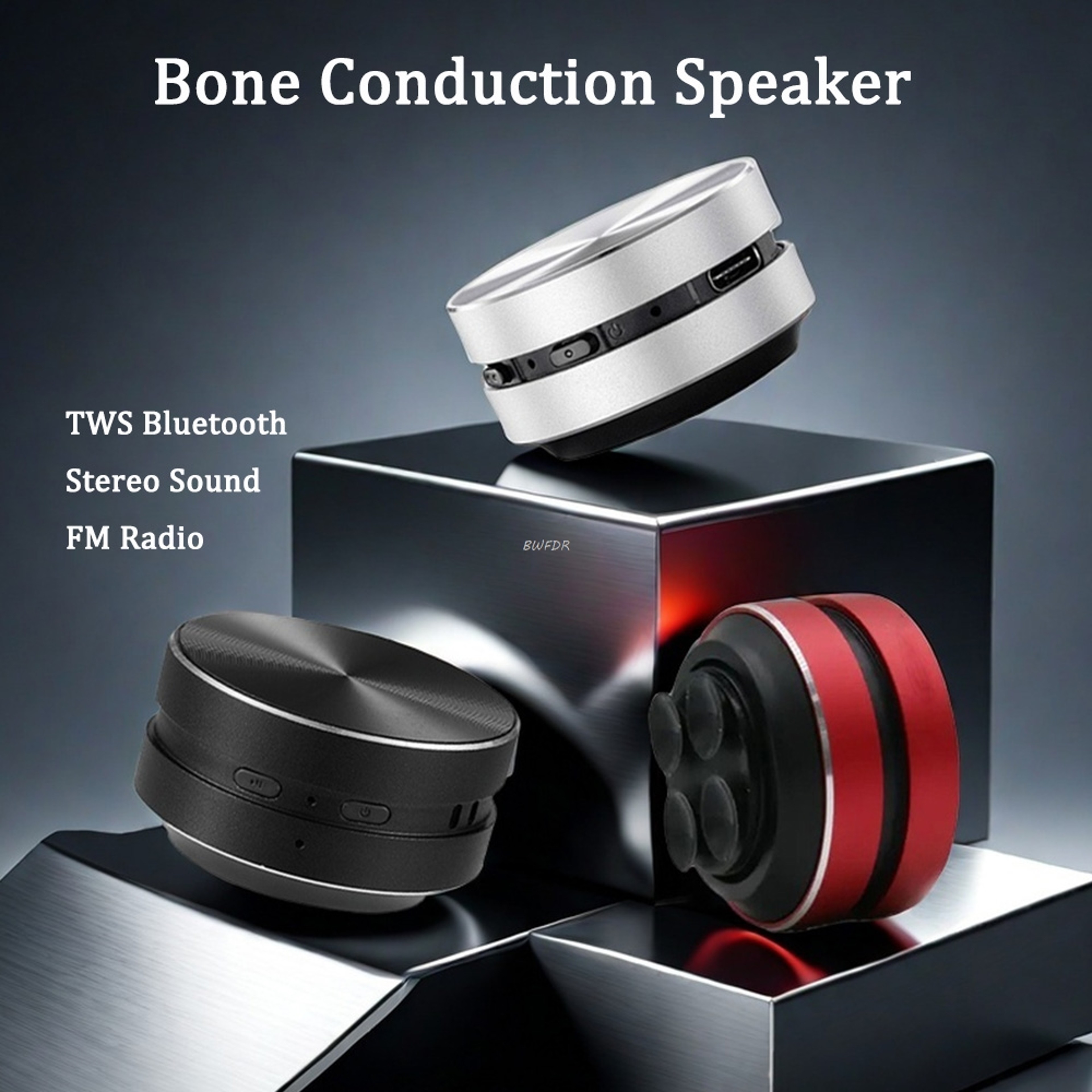 Mini Bone Conduction Bluetooth Speaker With TWS Stereo And FM Radio 1