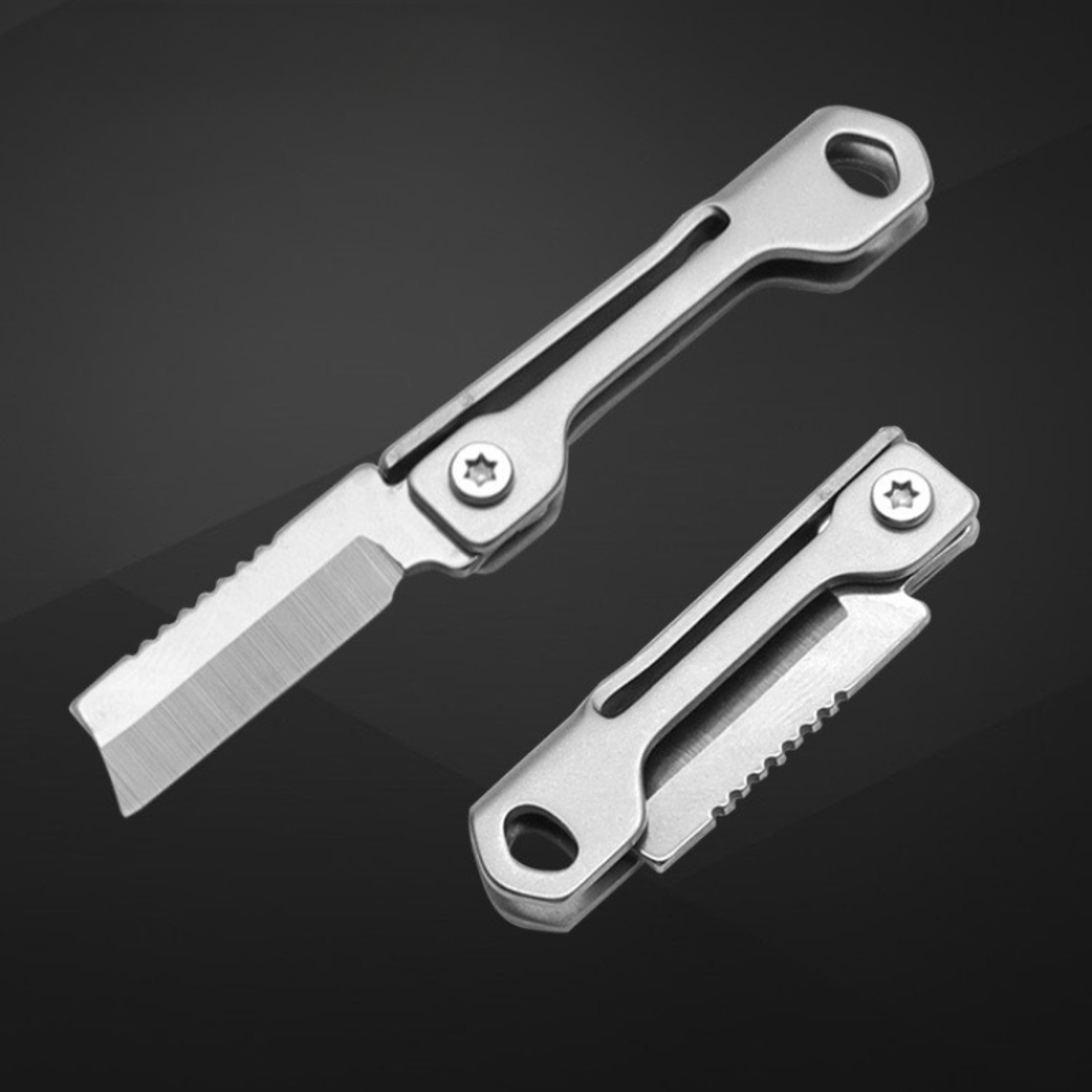 Mini Stainless Steel Folding Keychain Pocket Knife For Camping And Everyday Utility 2