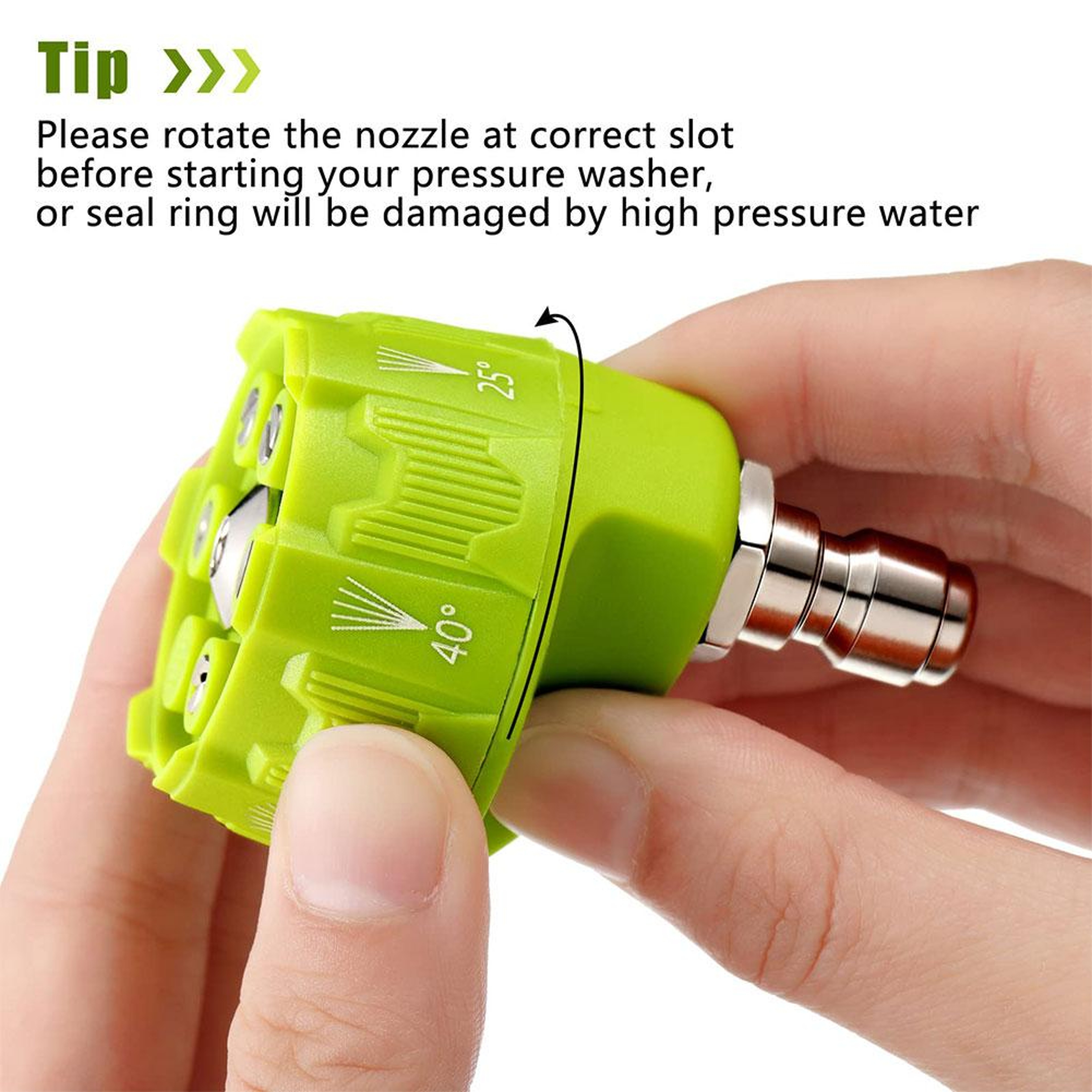 Pressure Washer Nozzle Quick Connect Adjustable Spray Tip For Car And Outdoor Cleaning 5