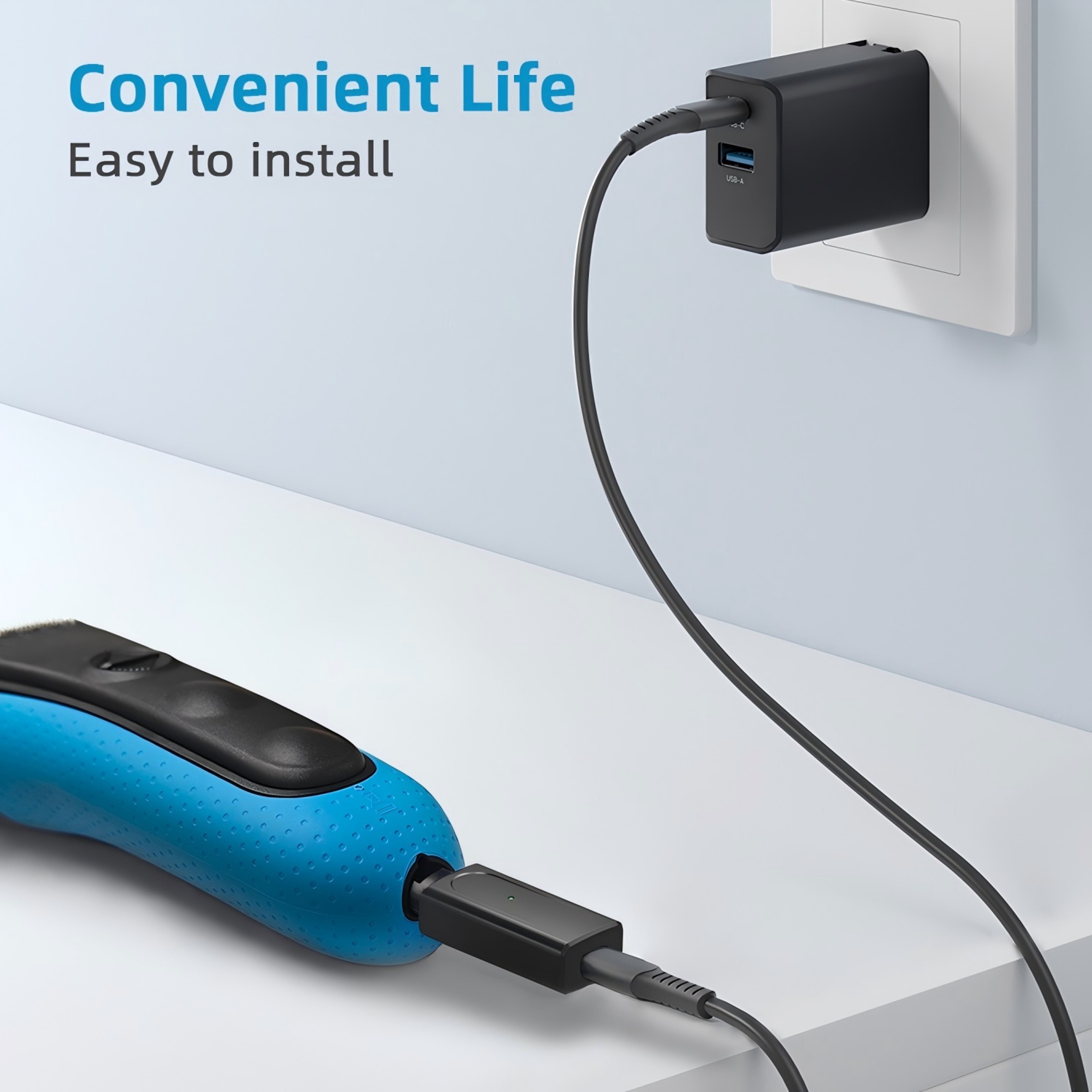 USB C Shaver Adapter For Braun Series With Charging Indicator 4
