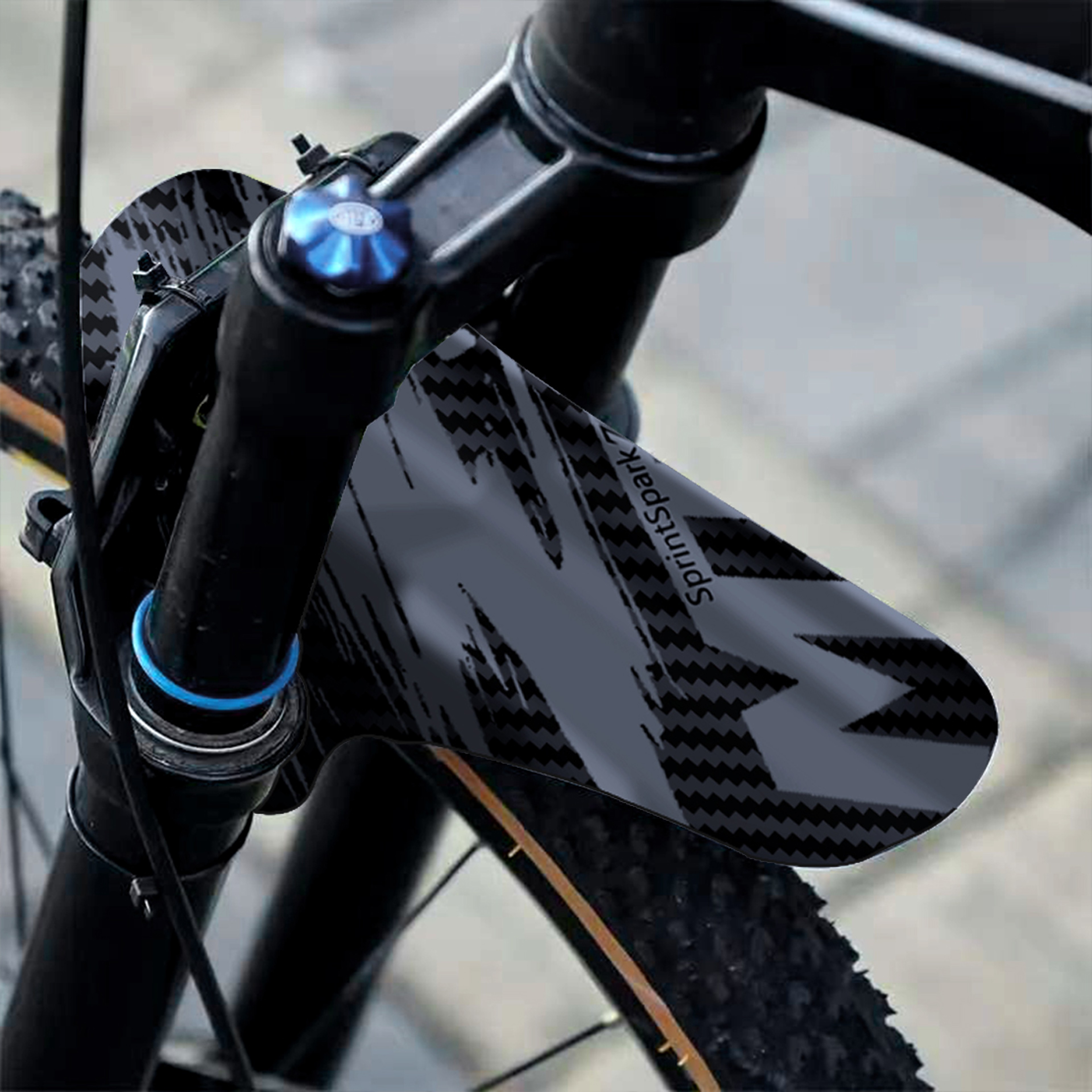 Carbon Pattern MTB Bike Fender Front Rear Lightweight Bicycle Mudguard – view 5