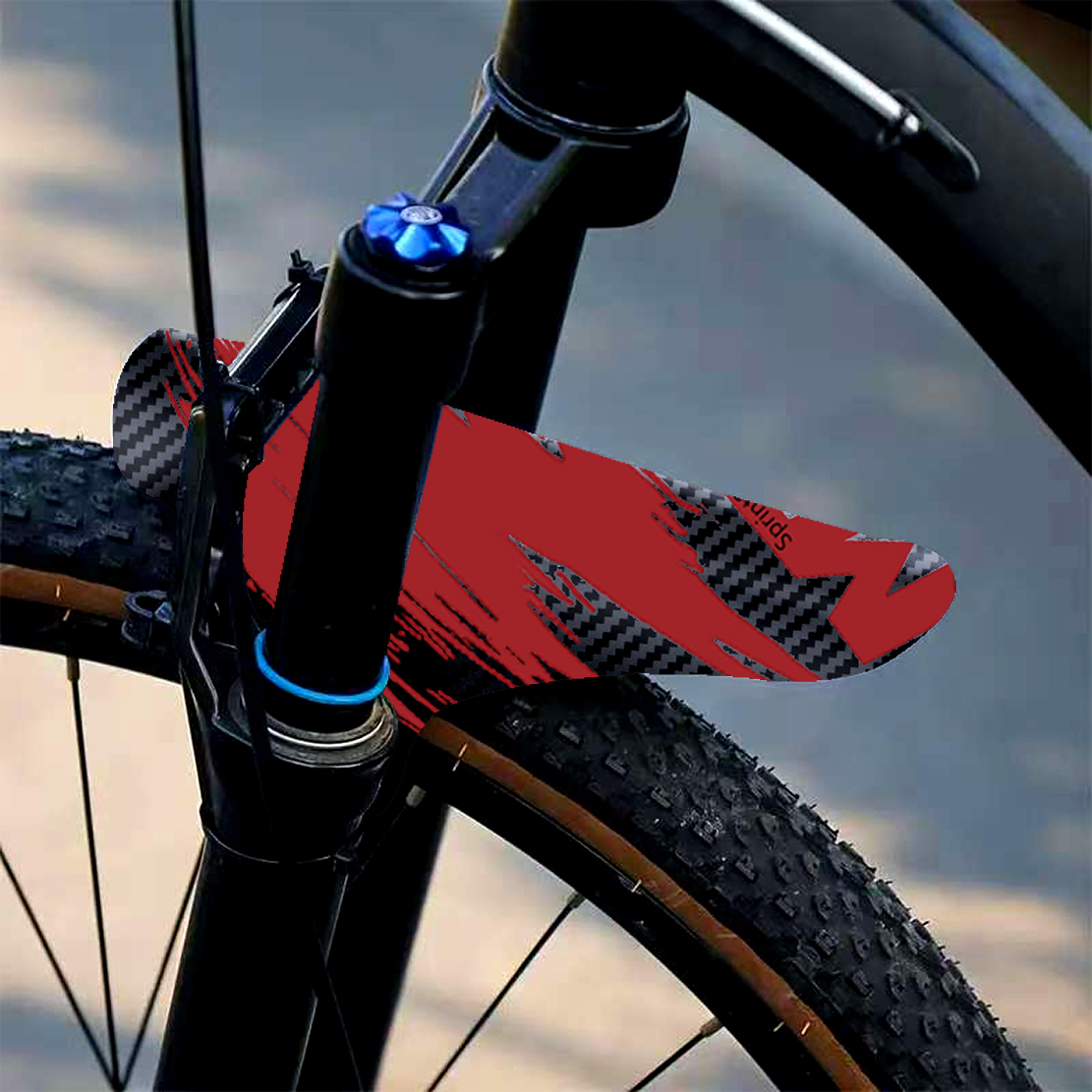 Carbon Pattern MTB Bike Fender Front Rear Lightweight Bicycle Mudguard – view 6