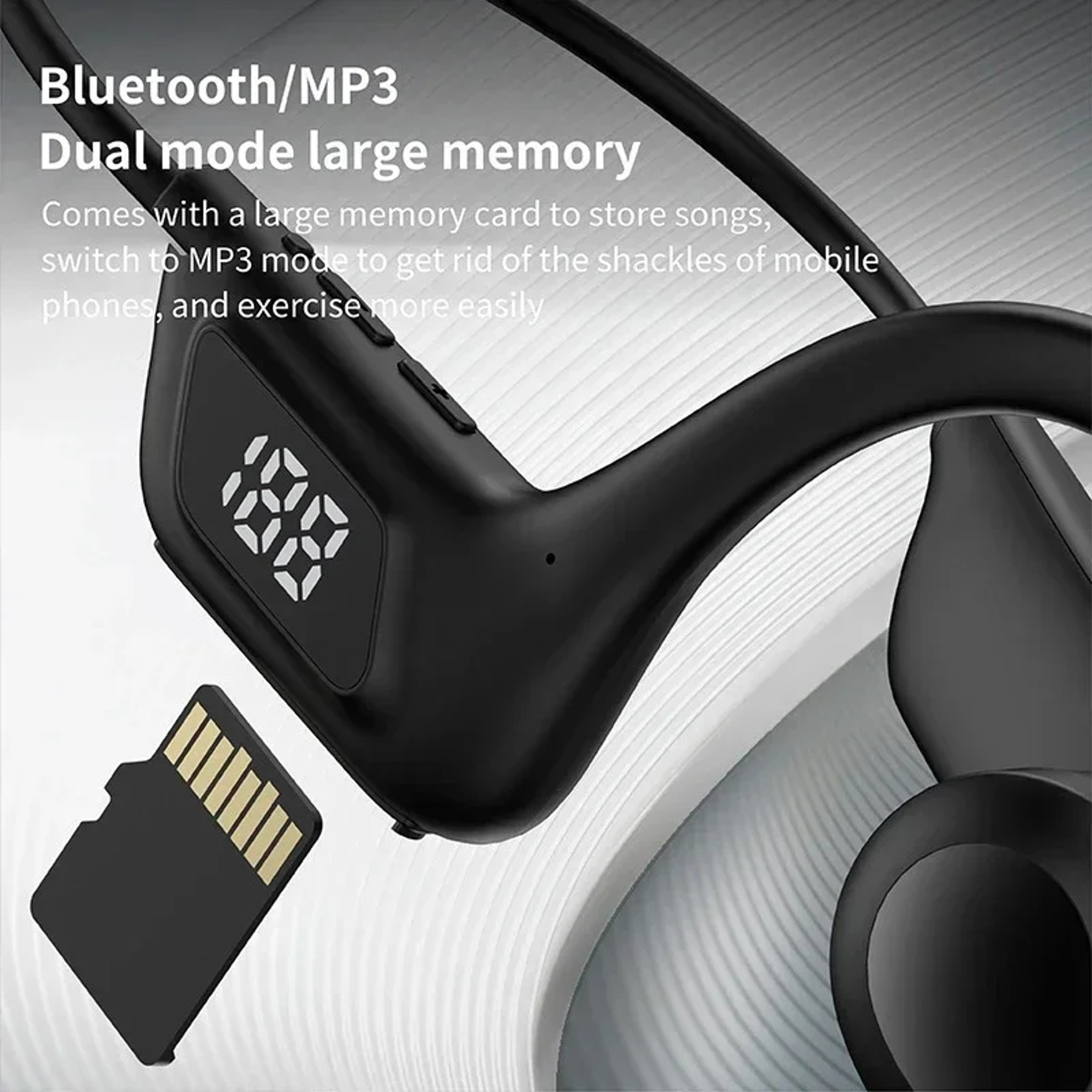 Open Ear Bone Conduction Headphones Wireless Sports Headset With Mic For Swimming And Workouts 2