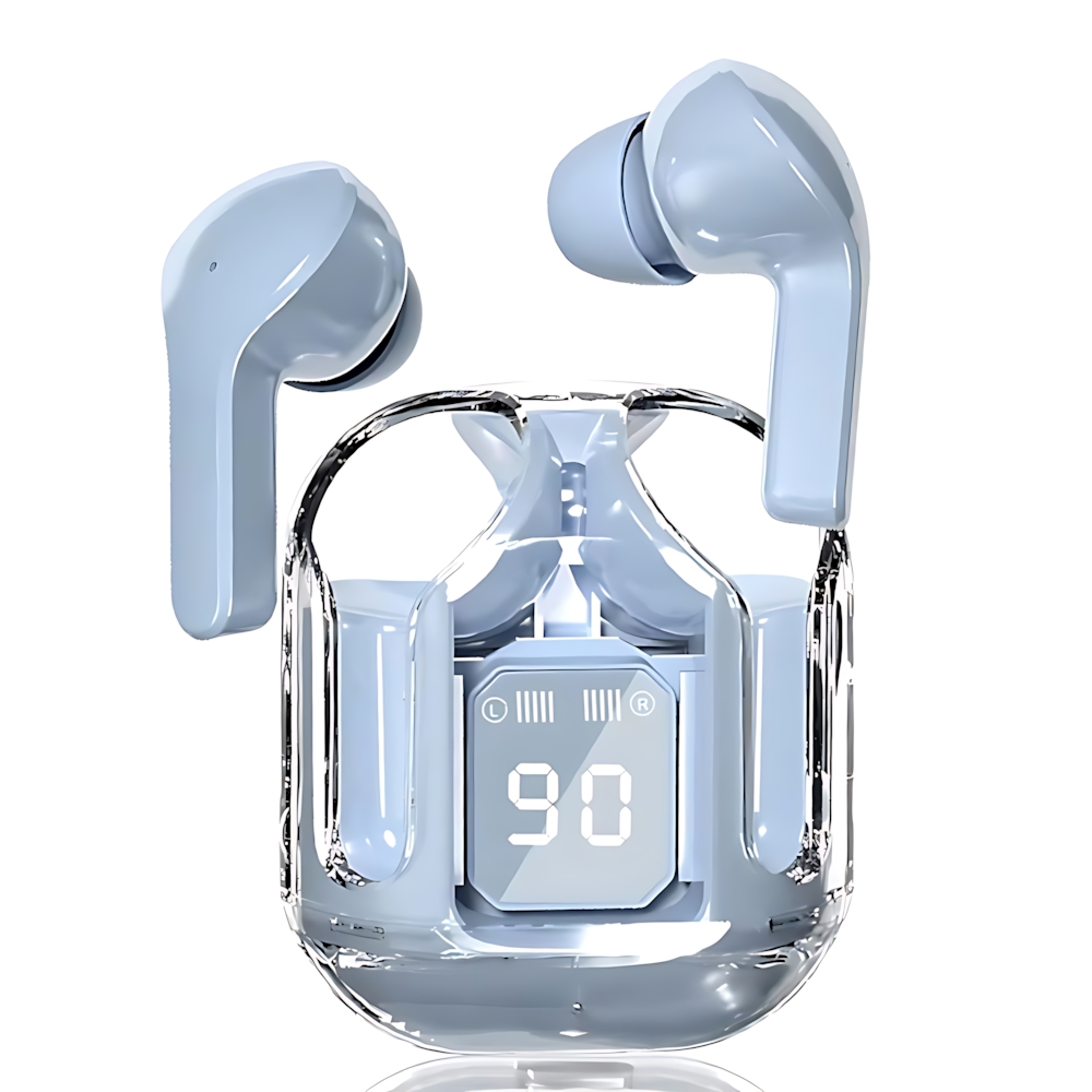 Air Transparent Earbuds With LED Display Bluetooth Wireless Stereo Earphones 2