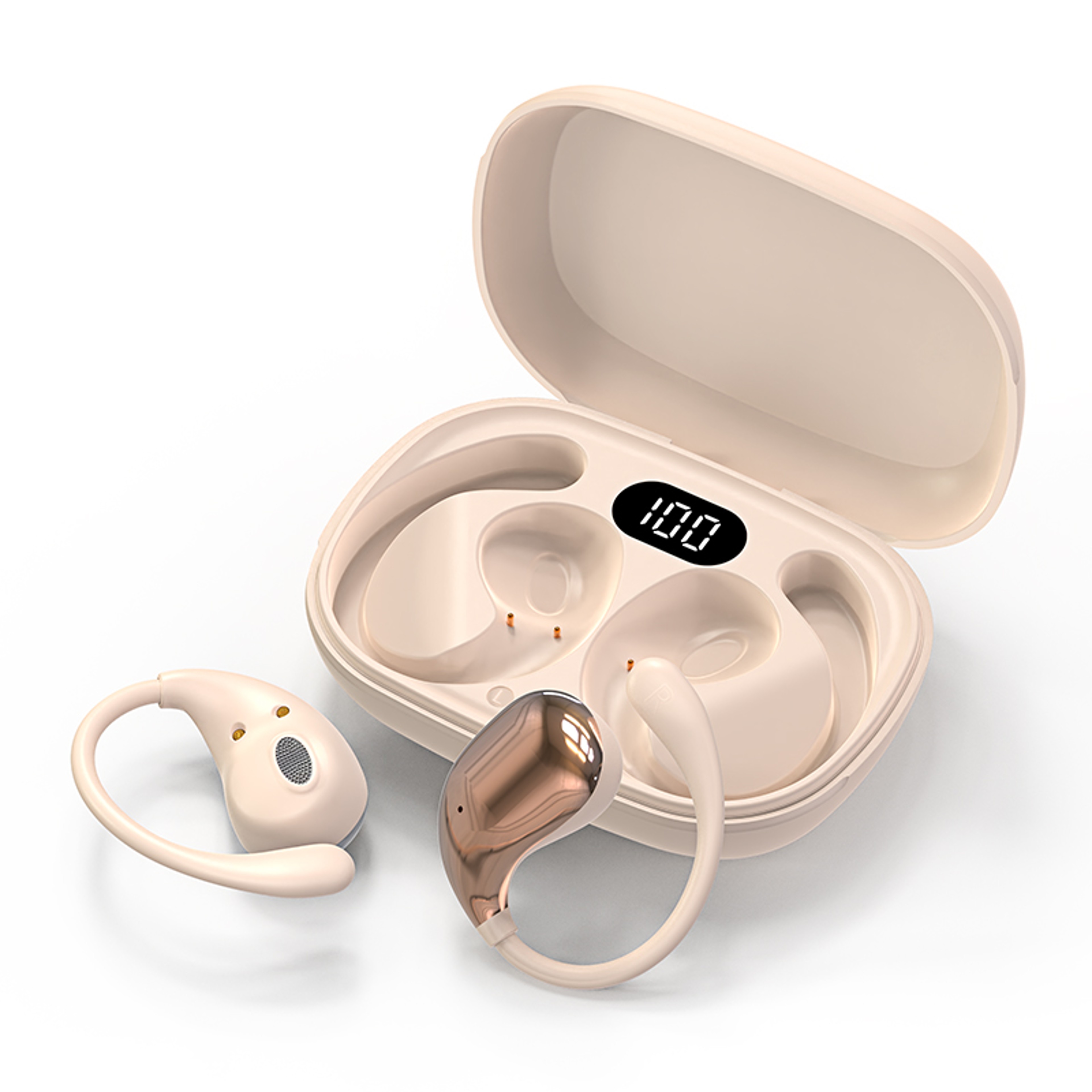 Bluetooth Ear Hook Headphones Waterproof TWS Earbuds With HiFi Stereo LED Display 1