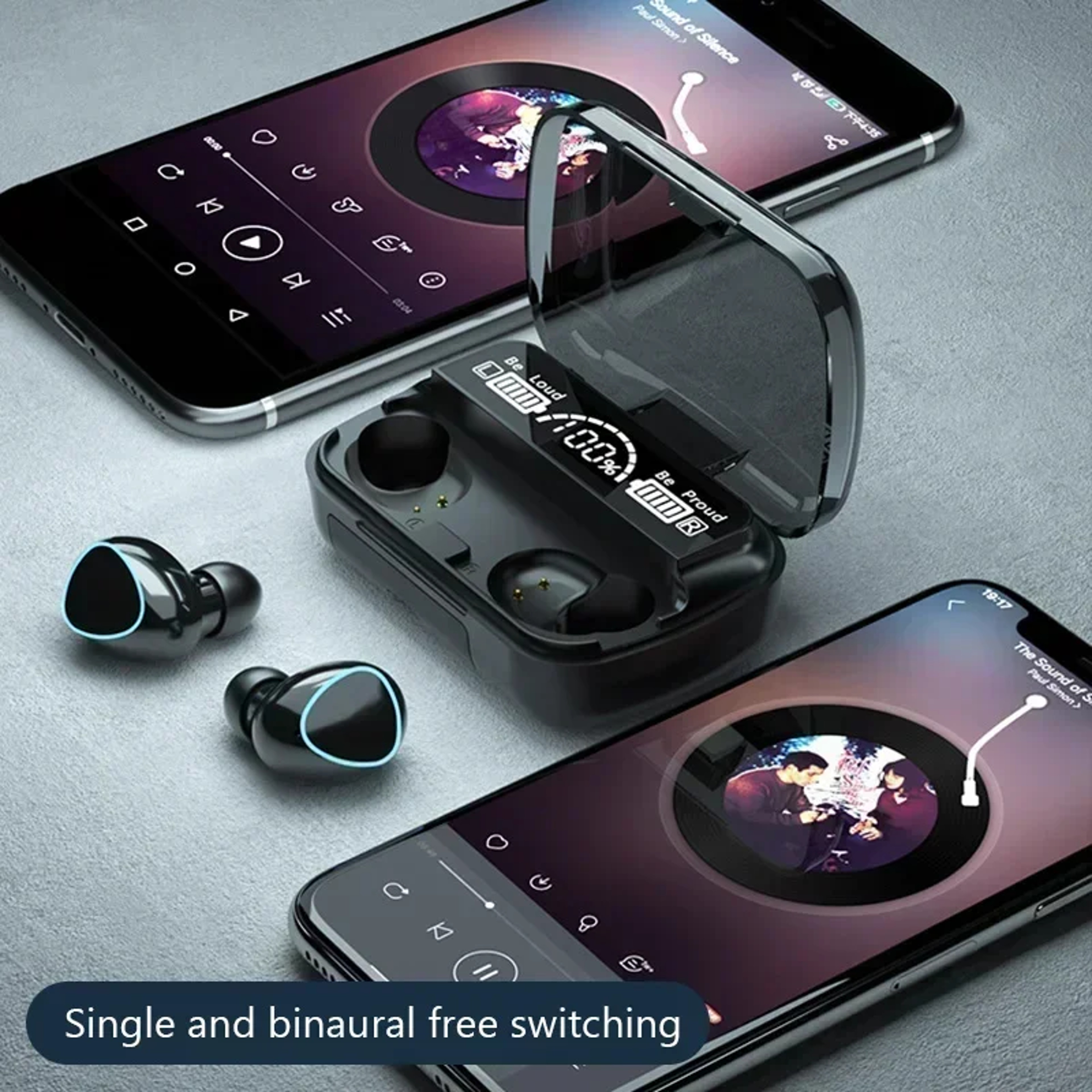 Wireless Earbuds HiFi Stereo LED Display Gaming Headset 5