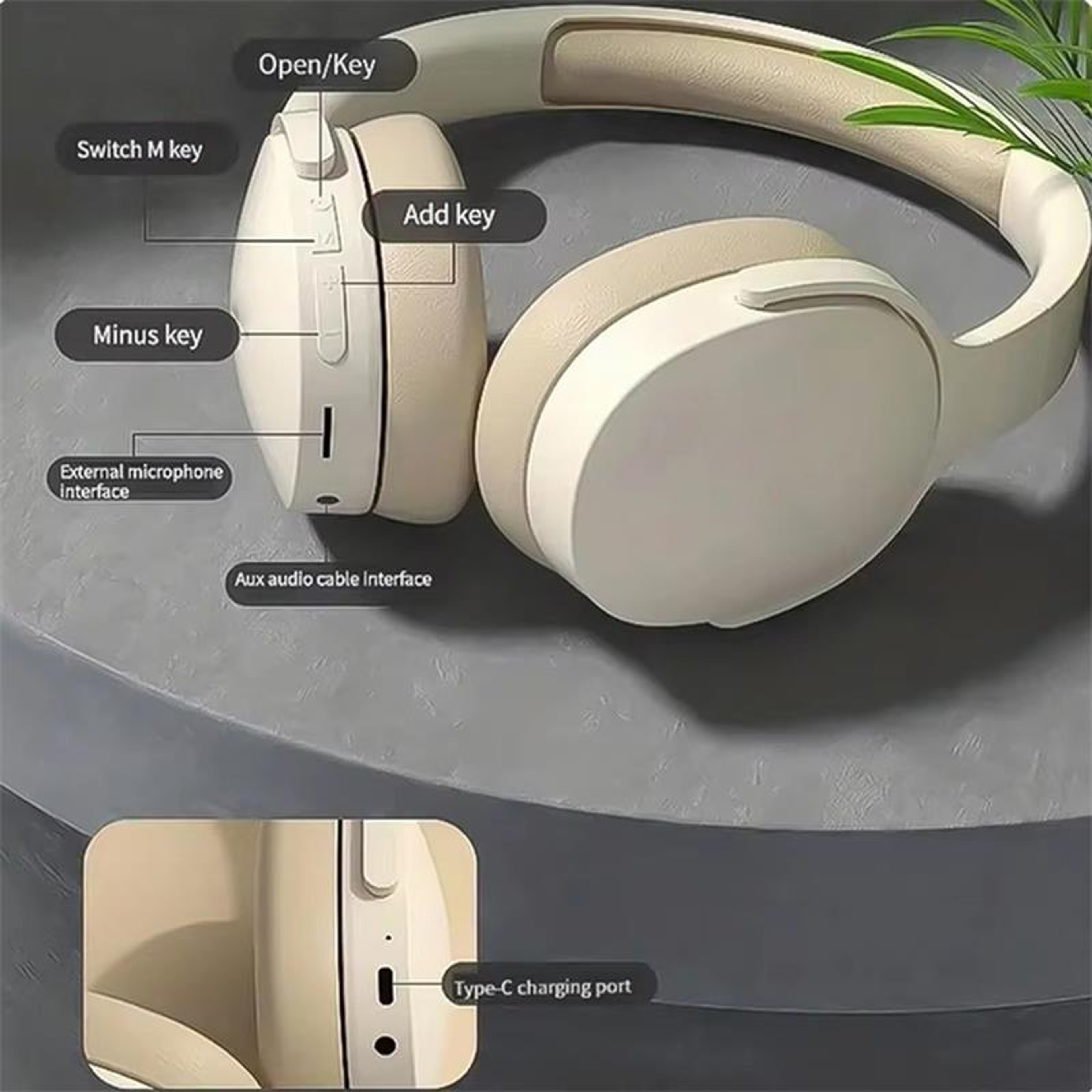 Wireless Bluetooth Headphones With Mic HiFi Stereo Noise Cancelling Gaming Headset 3