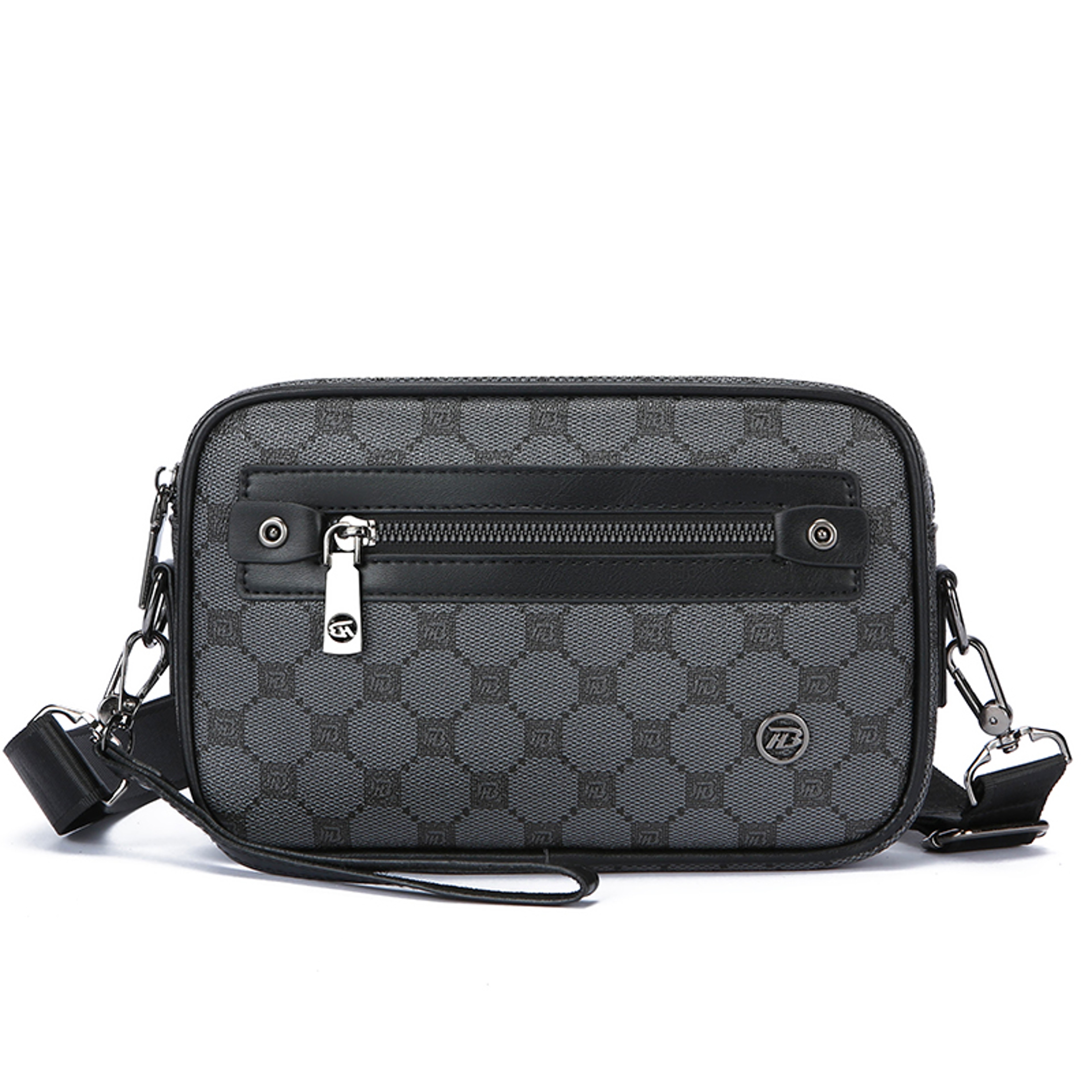 Mens PU Leather Crossbody Bag Small Shoulder Messenger Phone Bag 6