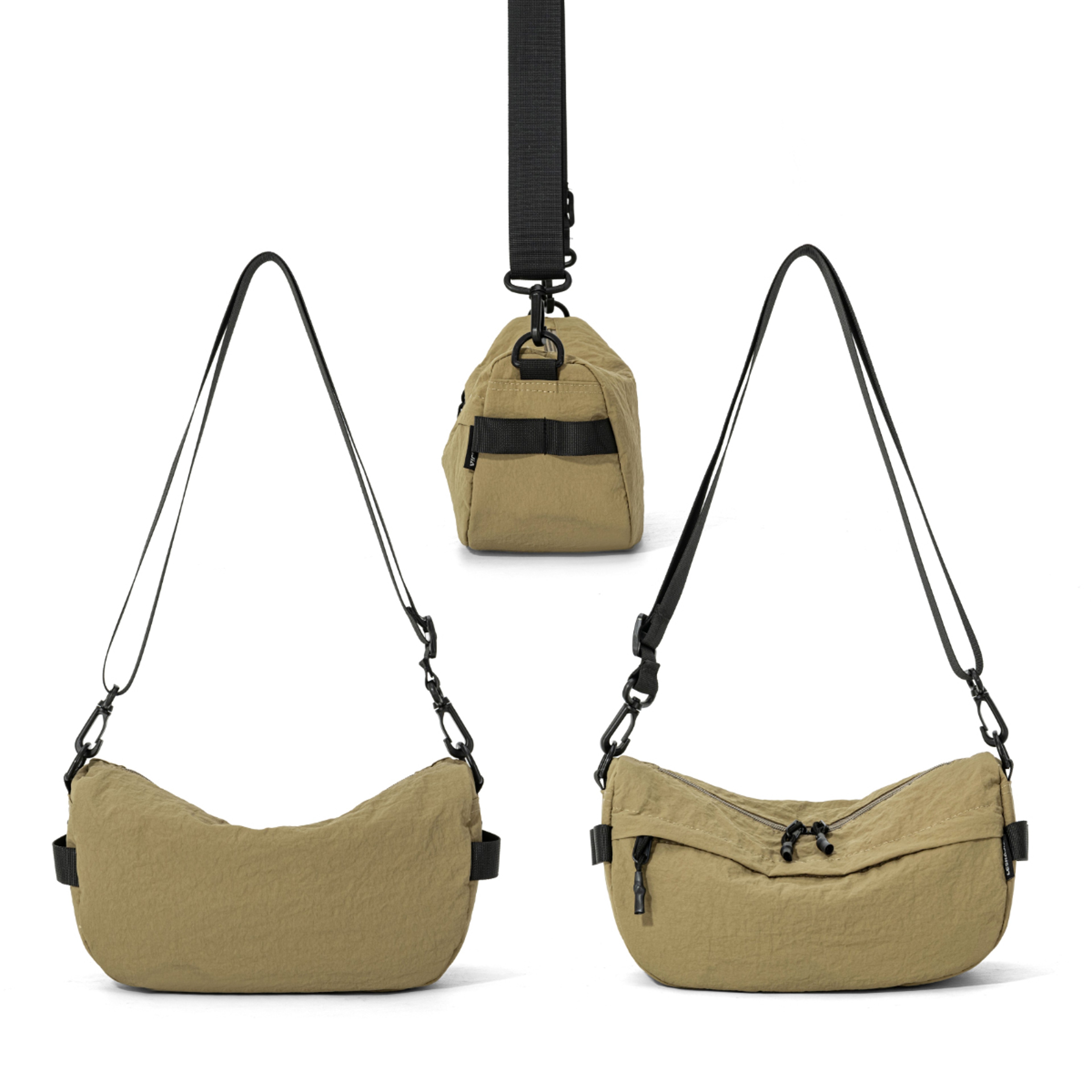 Waterproof Nylon Crossbody Bag Lightweight Multi Pocket Phone Bag For Travel And Hiking 1