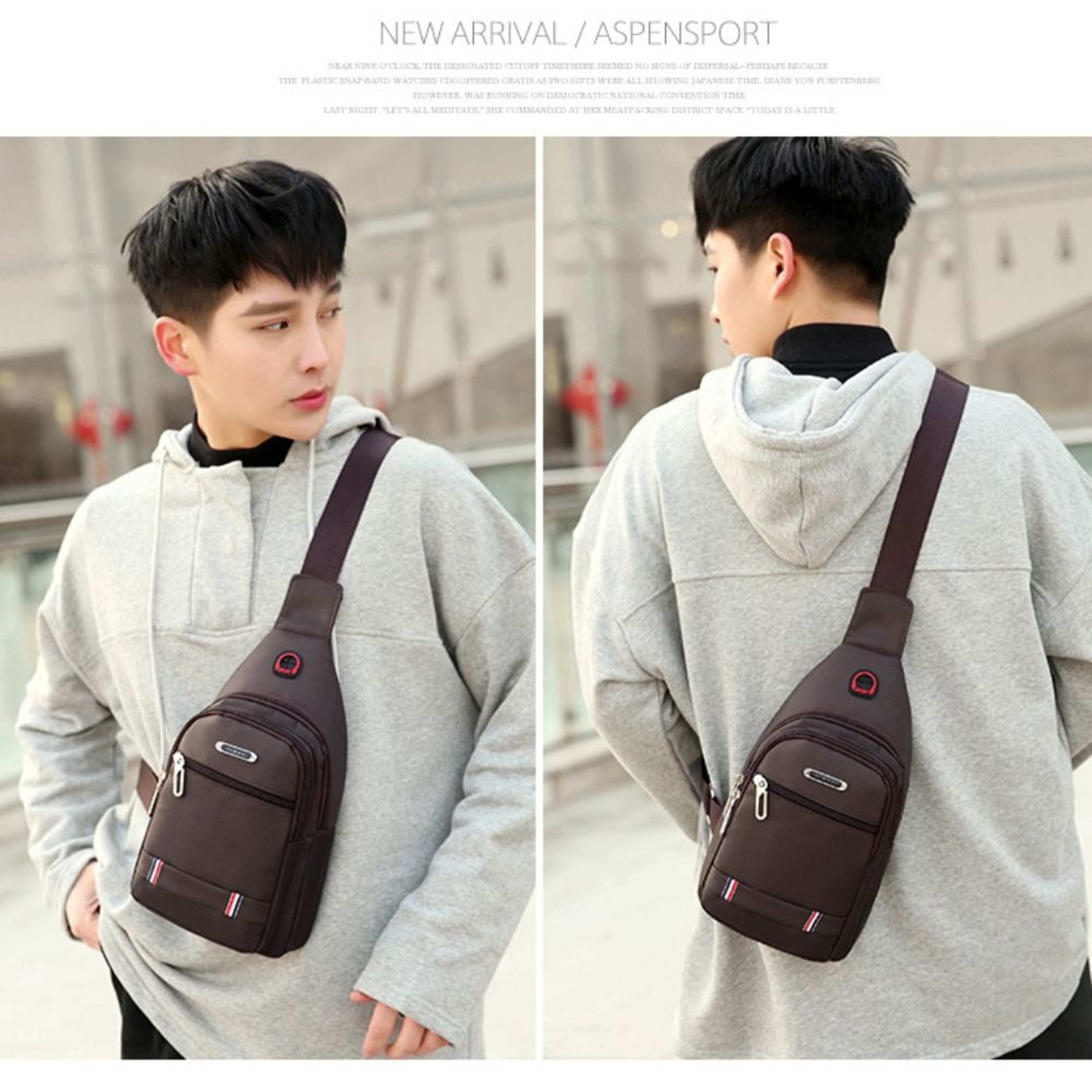 Mens Messenger Bag Oxford Crossbody Bag With USB Charging Port And Multi Zipper Storage 4