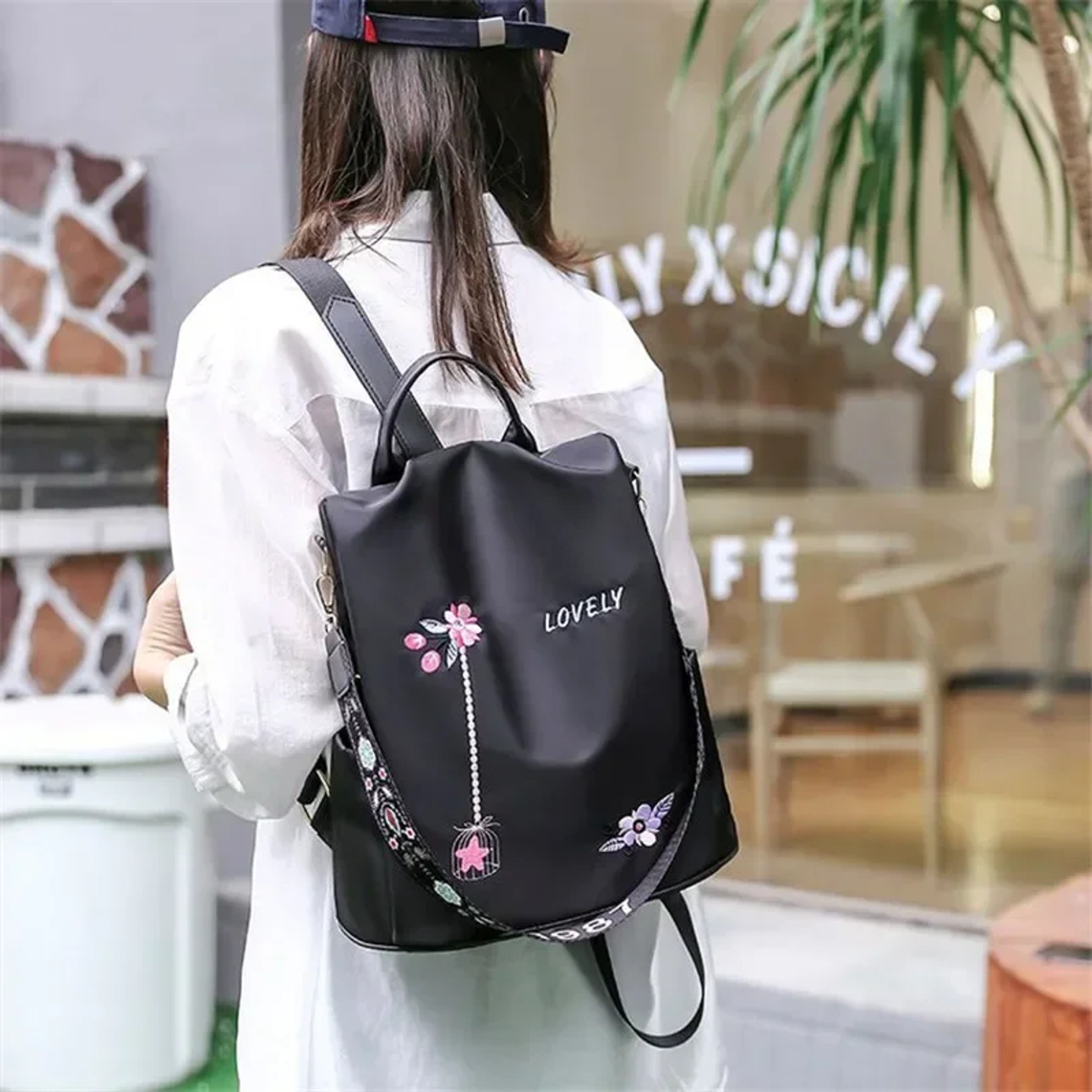 Waterproof Oxford Women Backpack Large Capacity Travel Laptop Bag Anti Theft School Backpack 4