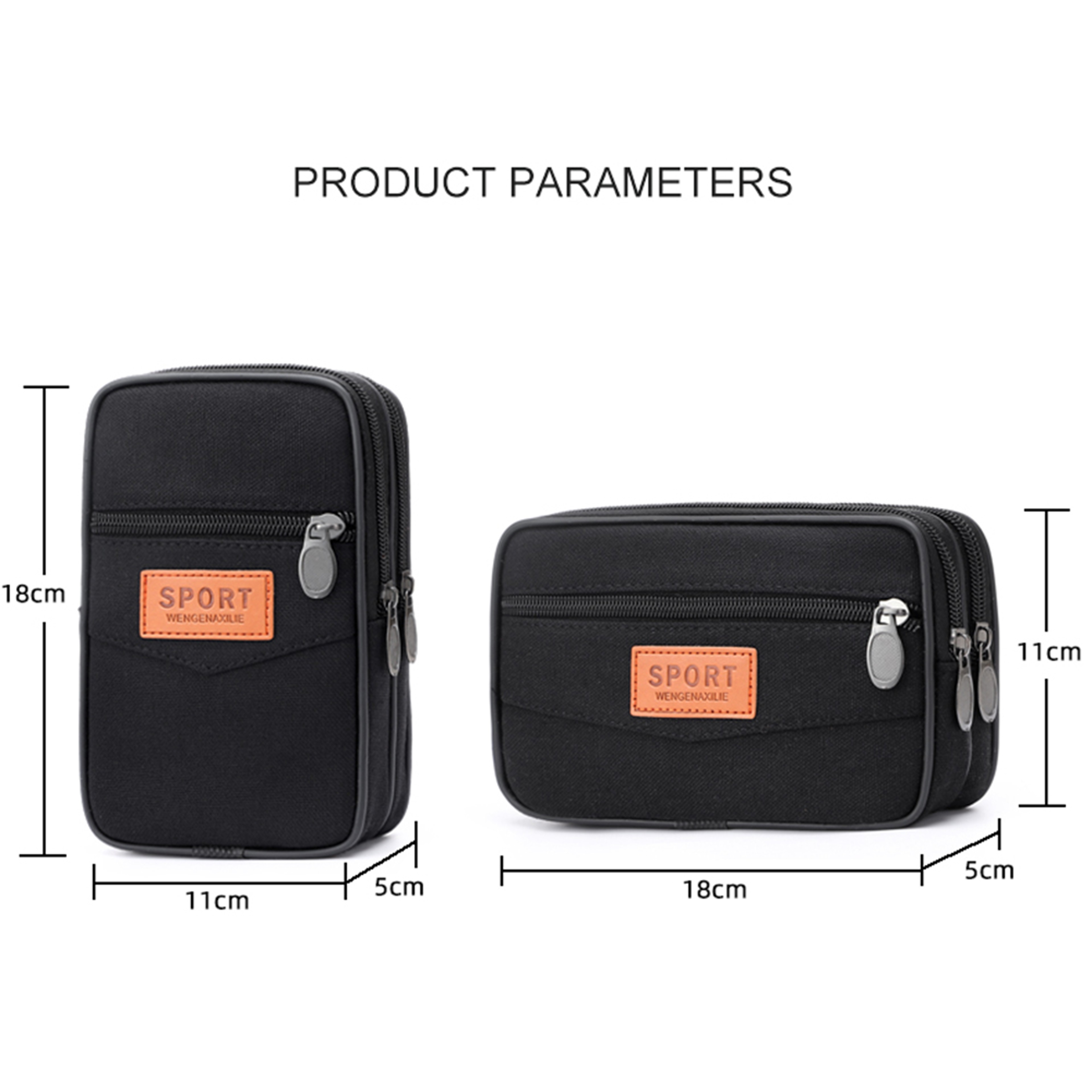 PU Leather Men Waist Bag Stylish Travel Fanny Pack Phone Pouch 11