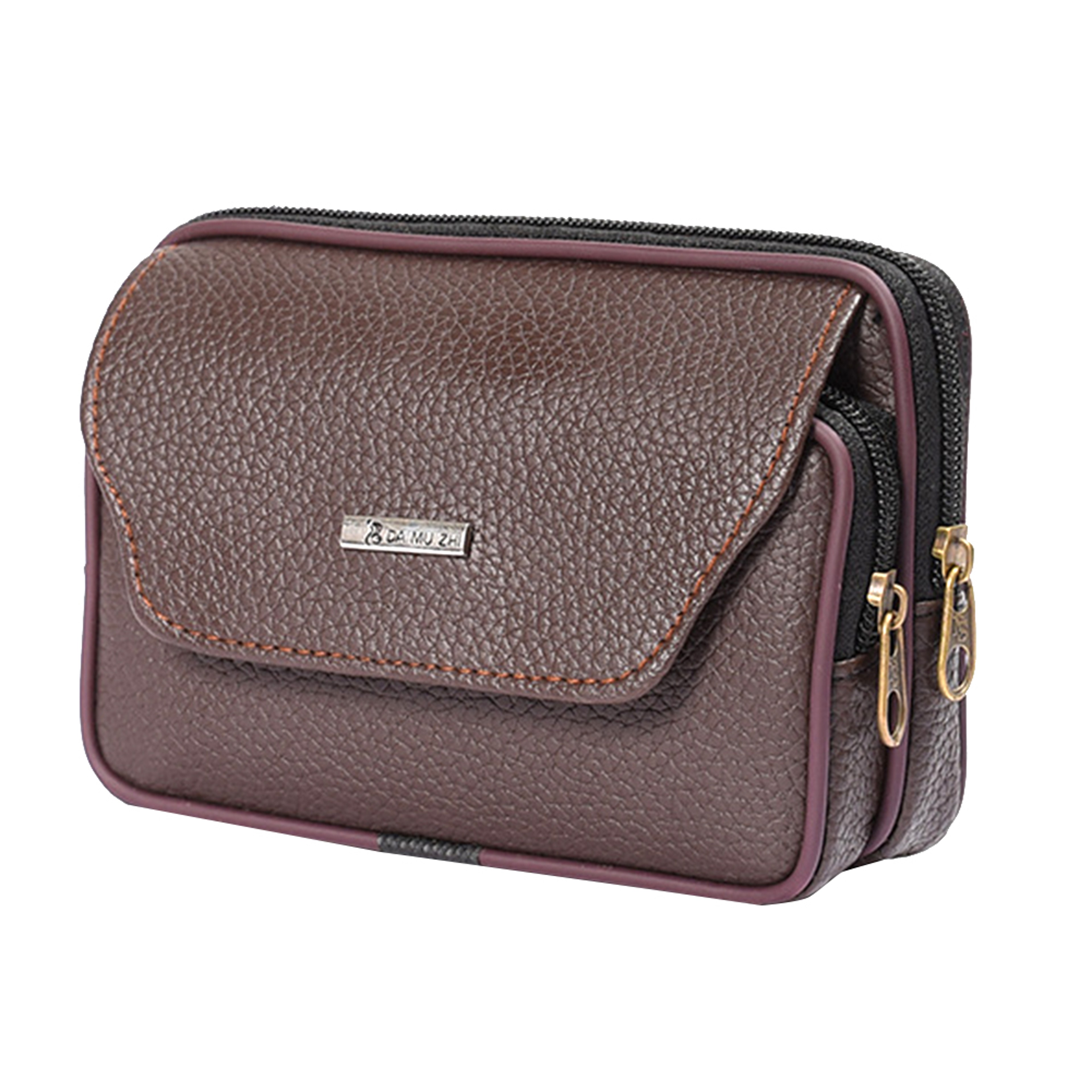 PU Leather Men Waist Bag Stylish Travel Fanny Pack Phone Pouch 0