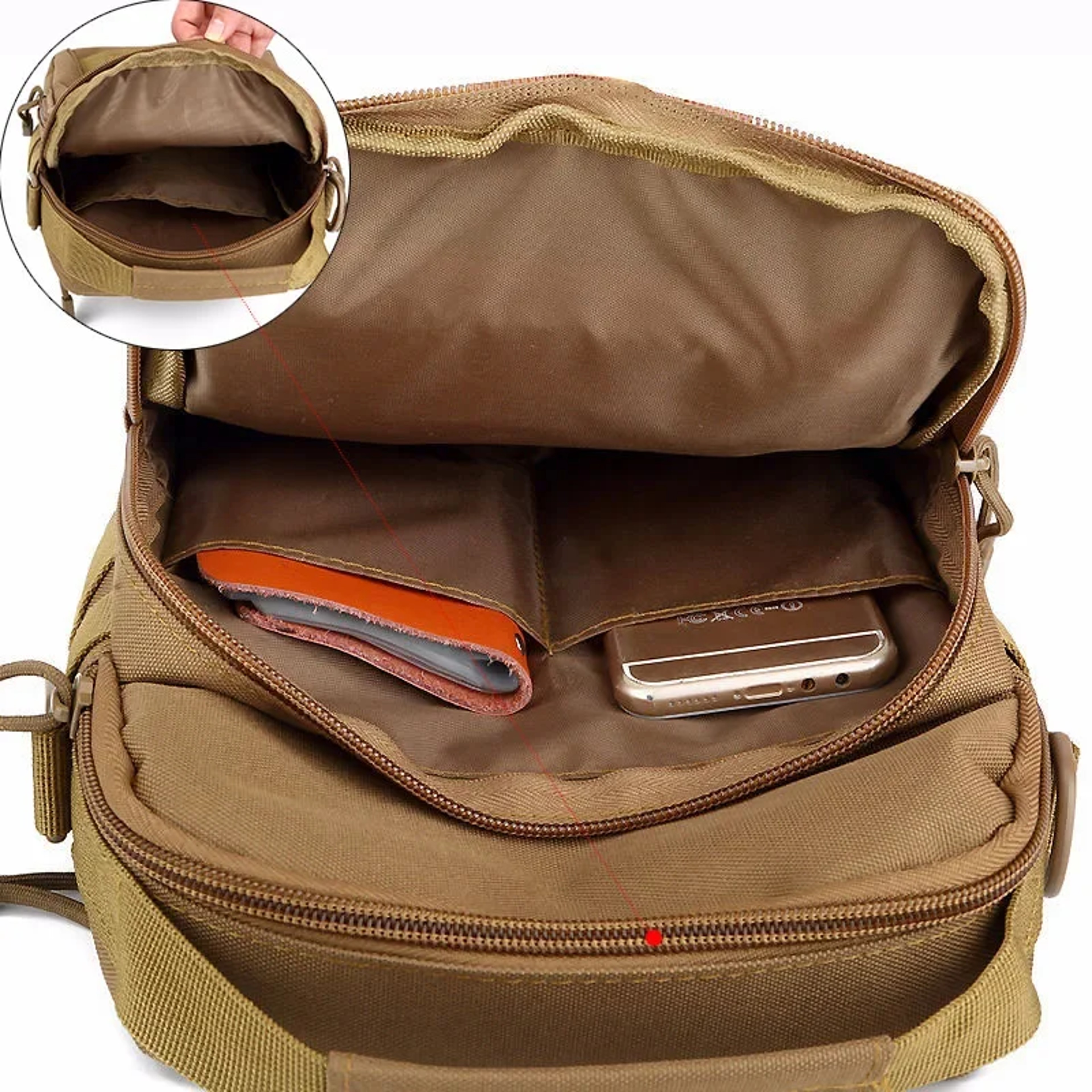 Waterproof Outdoor Chest Sling Bag Multifunctional Crossbody Messenger Pack For Travel Hiking 7