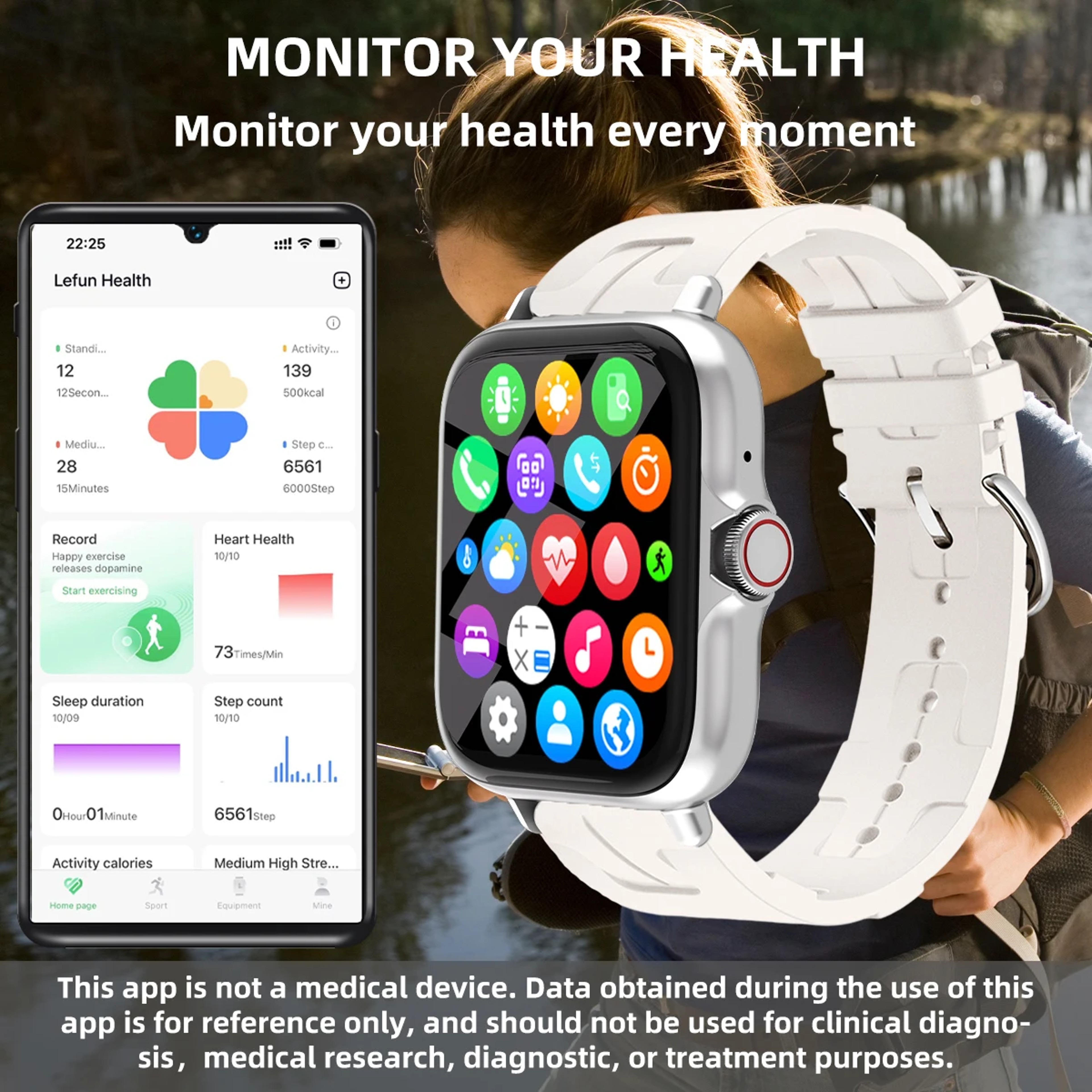 Men Women Smart Watch Waterproof Fitness Tracker With Call Alerts 10