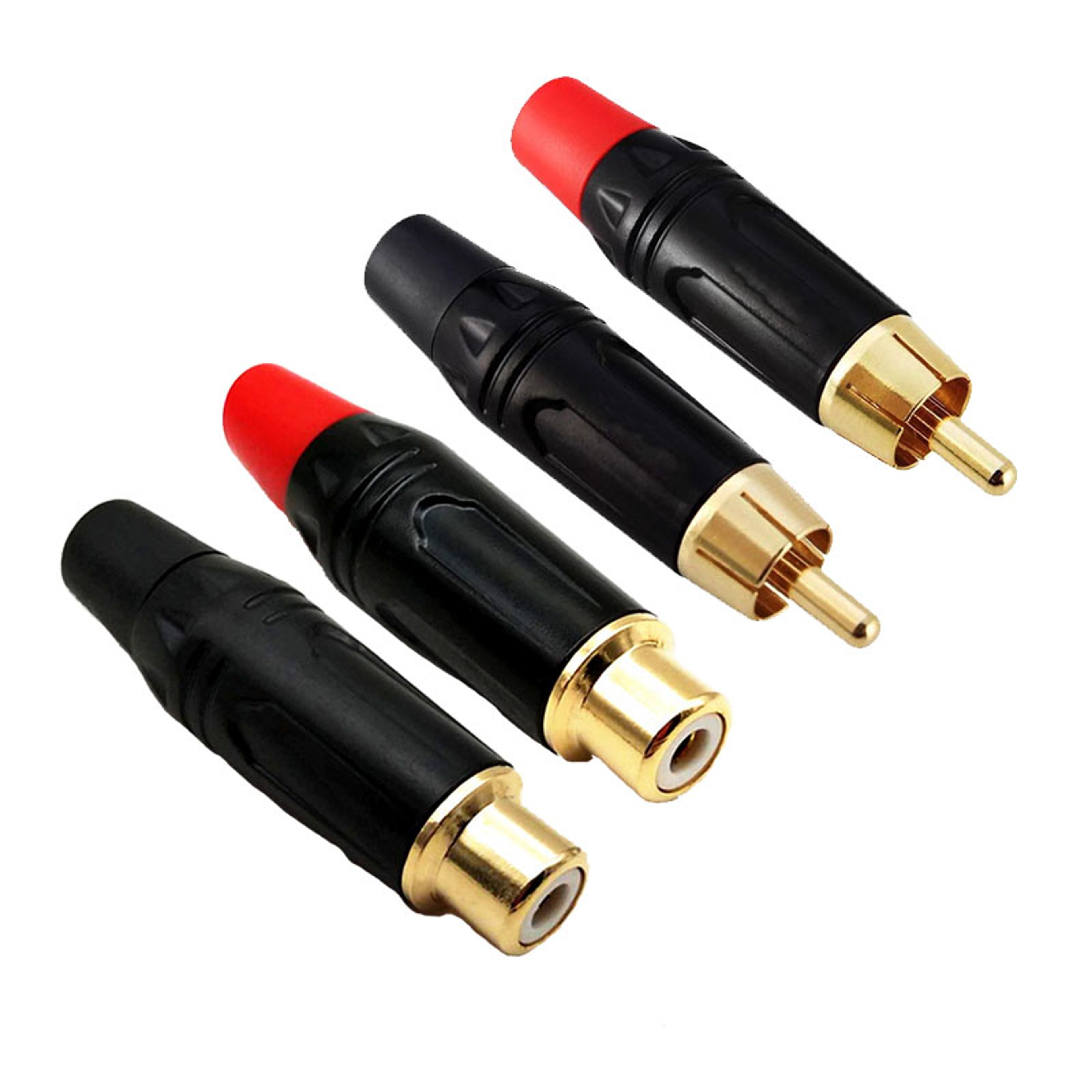 Gold Plated RCA Male Female Audio Video Jack Connector – view 1