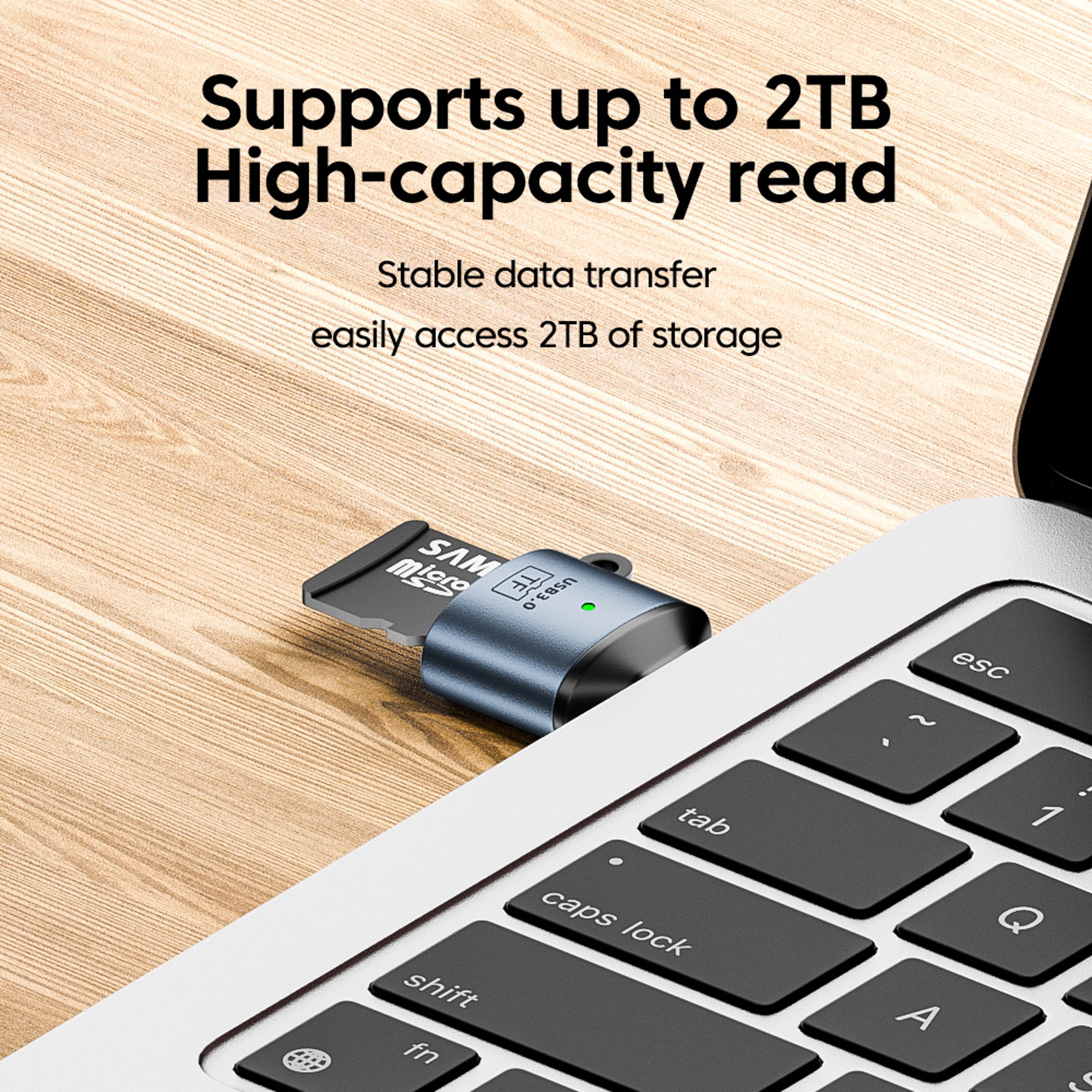 Mini USB C TF Card Reader USB Memory Card Adapter 2