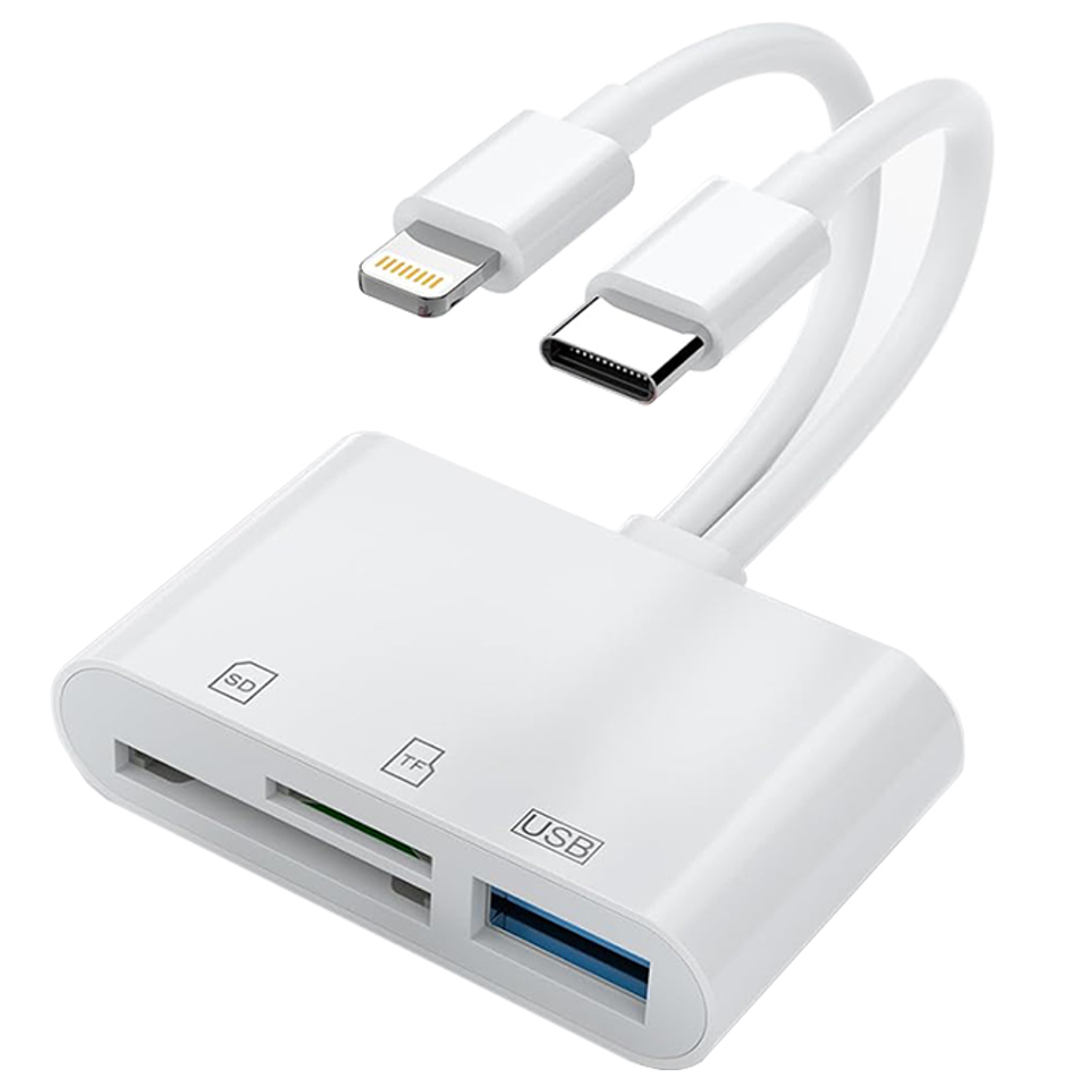 USB C Card Reader CF SD TF Memory Card Adapter For Phones Tablets And Laptops 0