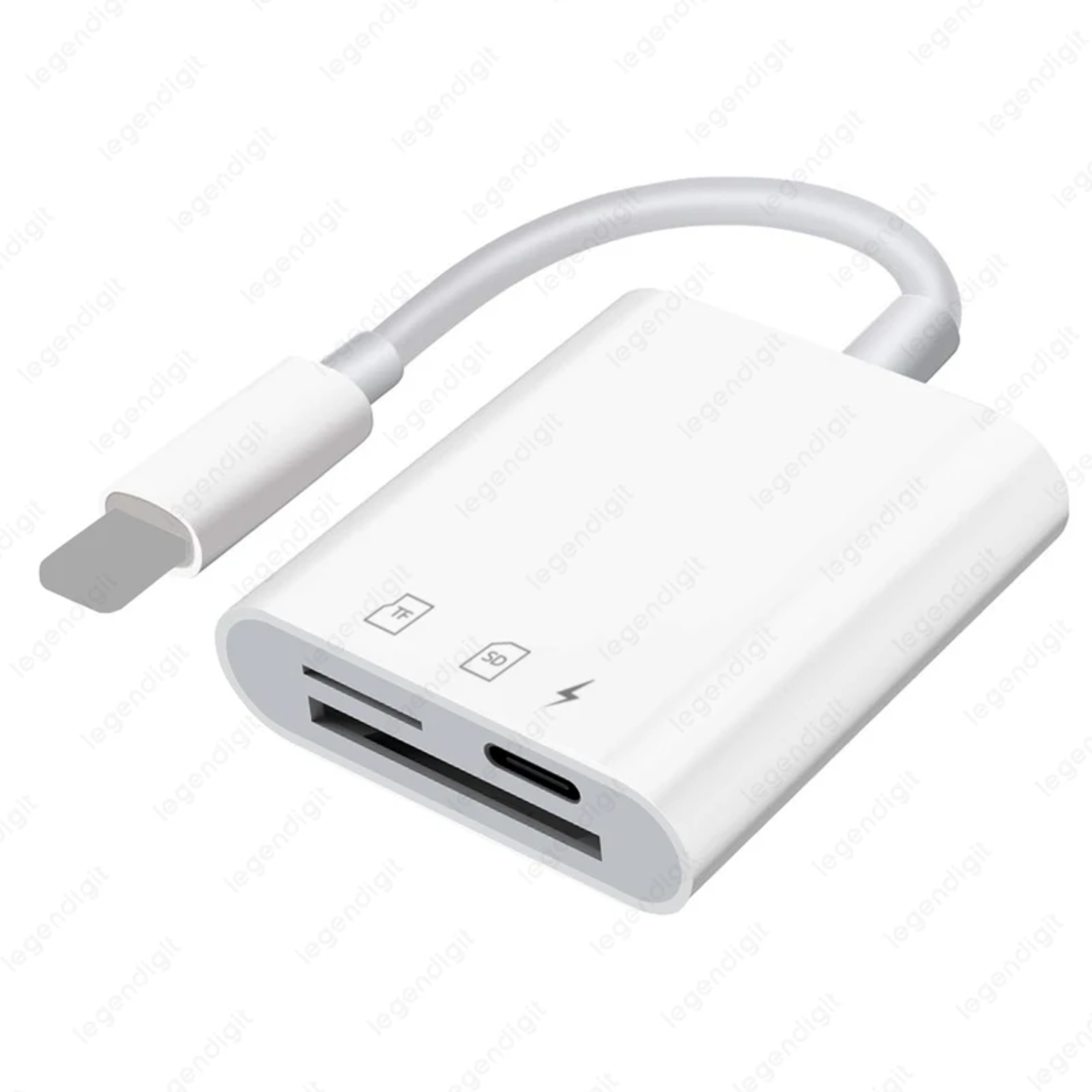 IPhone SD Card Reader With Micro SD OTG Adapter And Charging Port 0