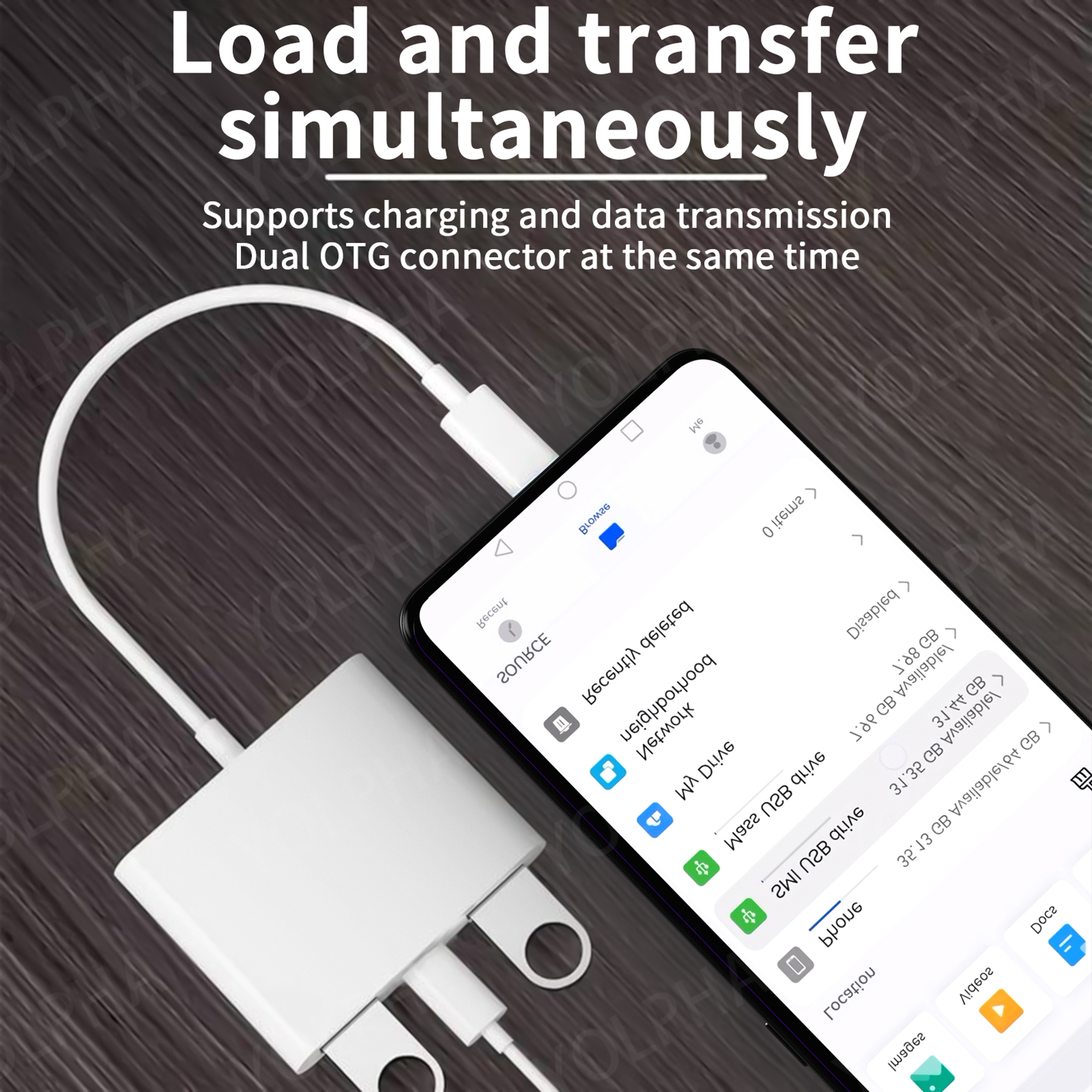 USB C OTG Adapter Card Reader With USB Port And Type C Charging 4