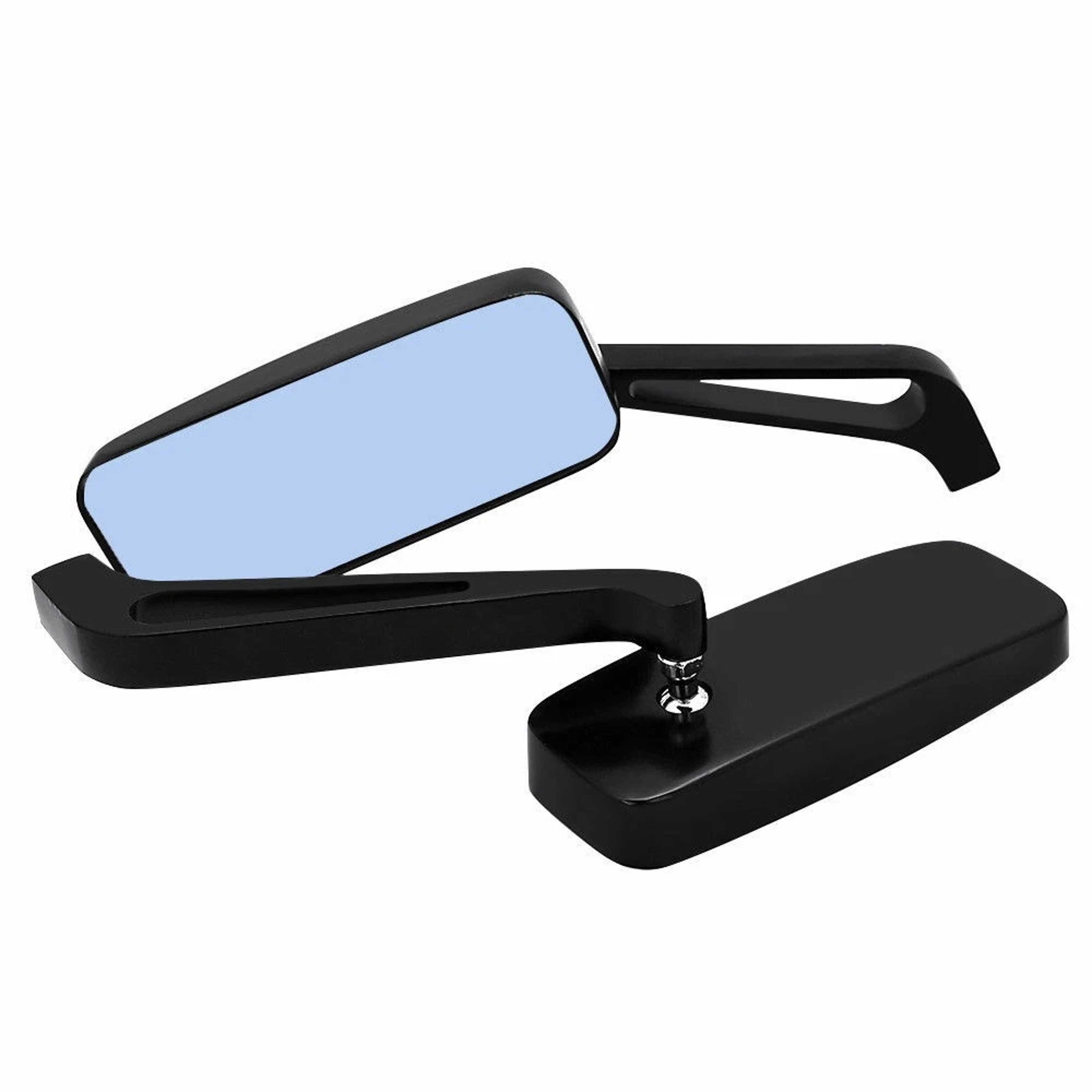 Rectangle Motorcycle Mirrors For Harley Cruiser Softail Sportster Bobber Chopper 0