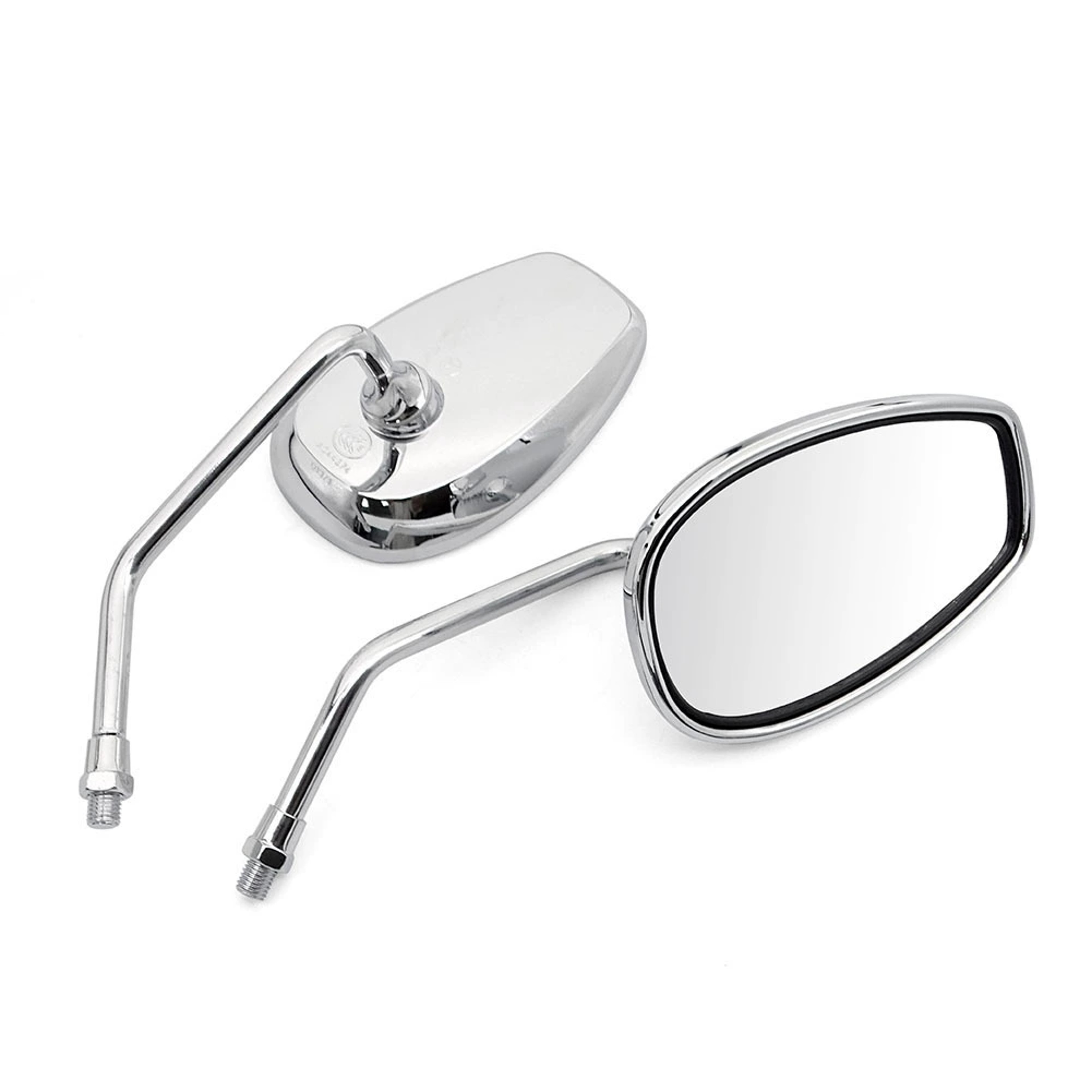 Universal Chrome Motorcycle Mirrors Adjustable Square Rearview Mirrors 2