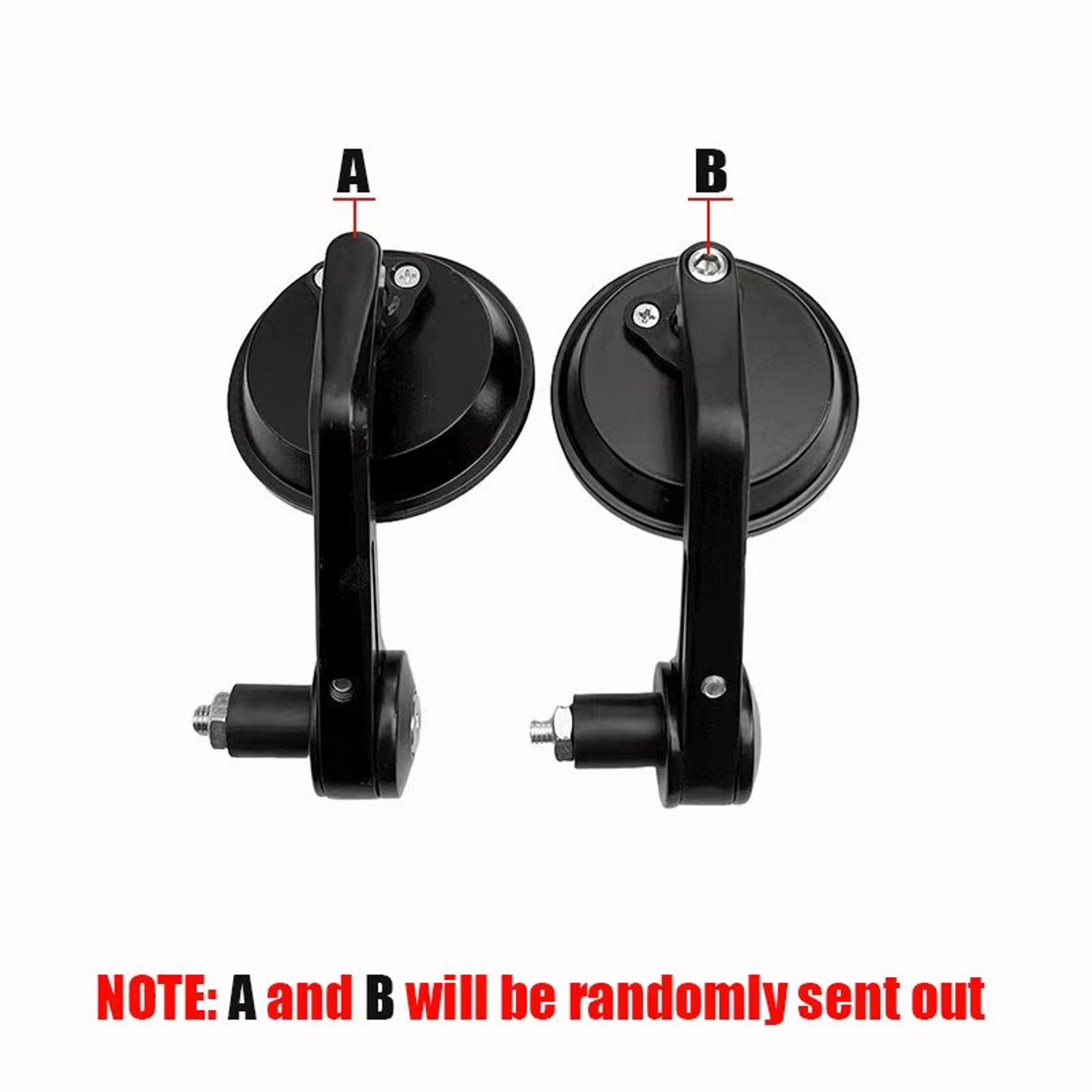 Motorcycle Bar End Mirrors Round Cafe Racer Rear View Mirrorss 3