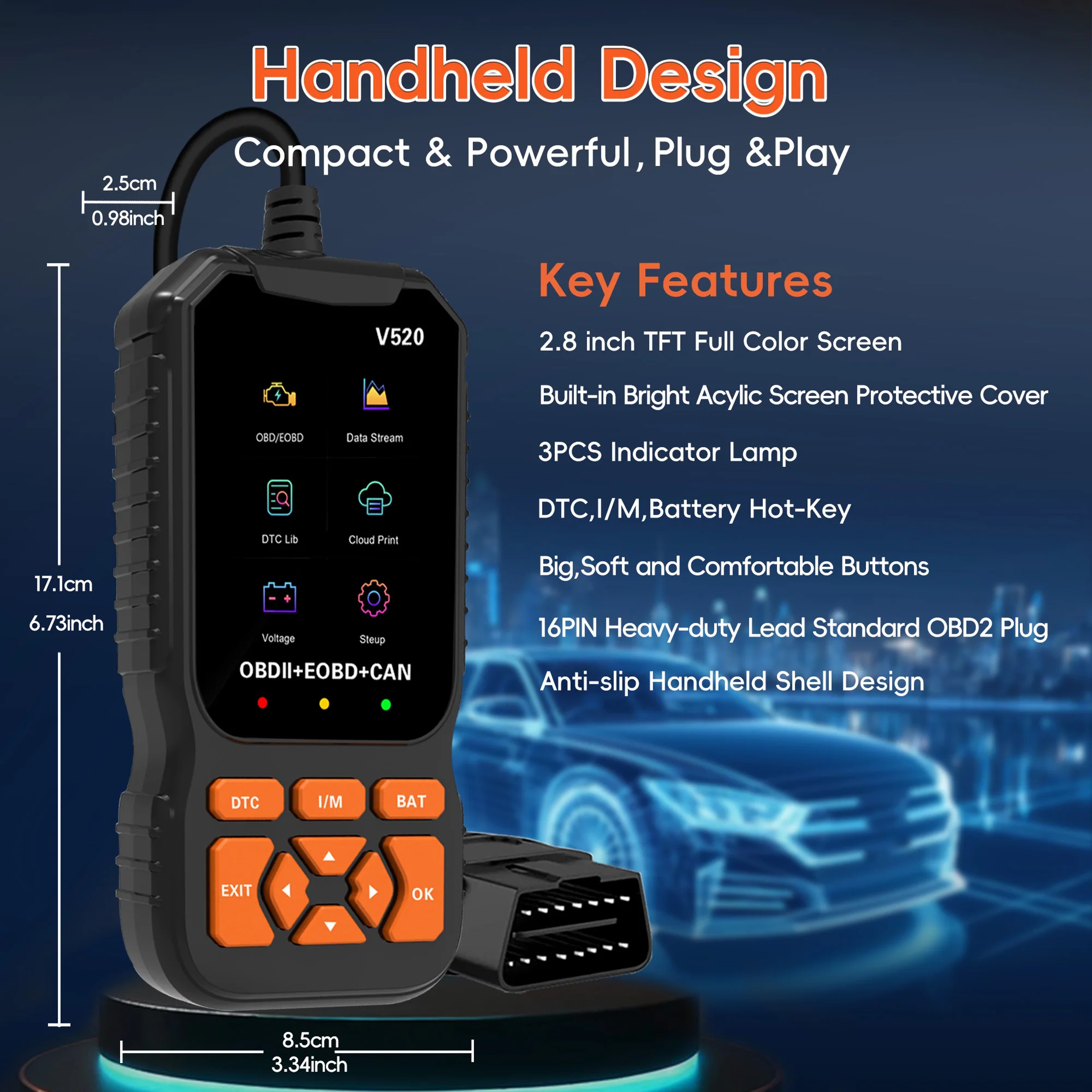 Professional Scanner Car Diagnostic Tool With Live Data And Fault Code Reader 5