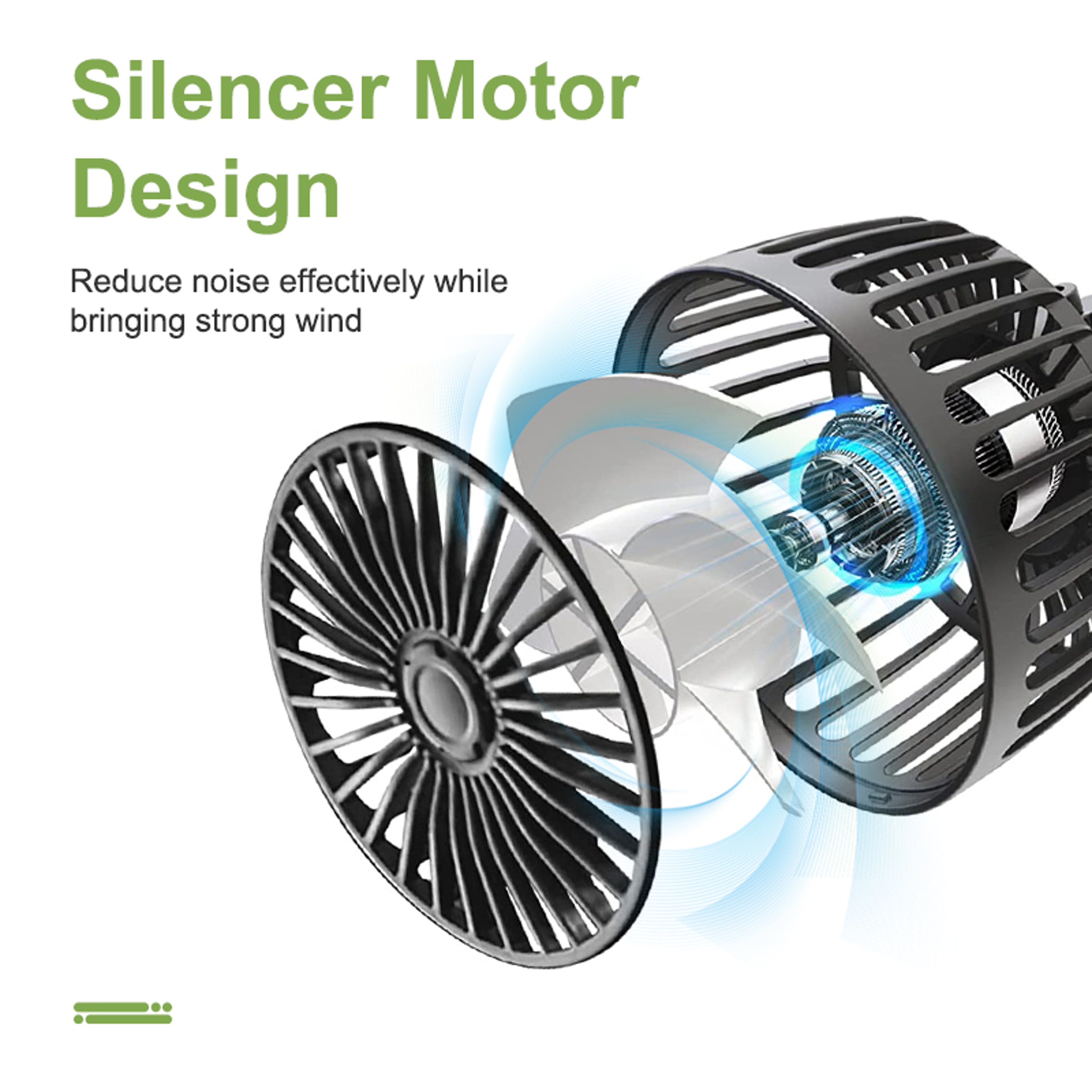 Dual Head Car Fan Degree Speed USB Backseat Cooling Fan 2