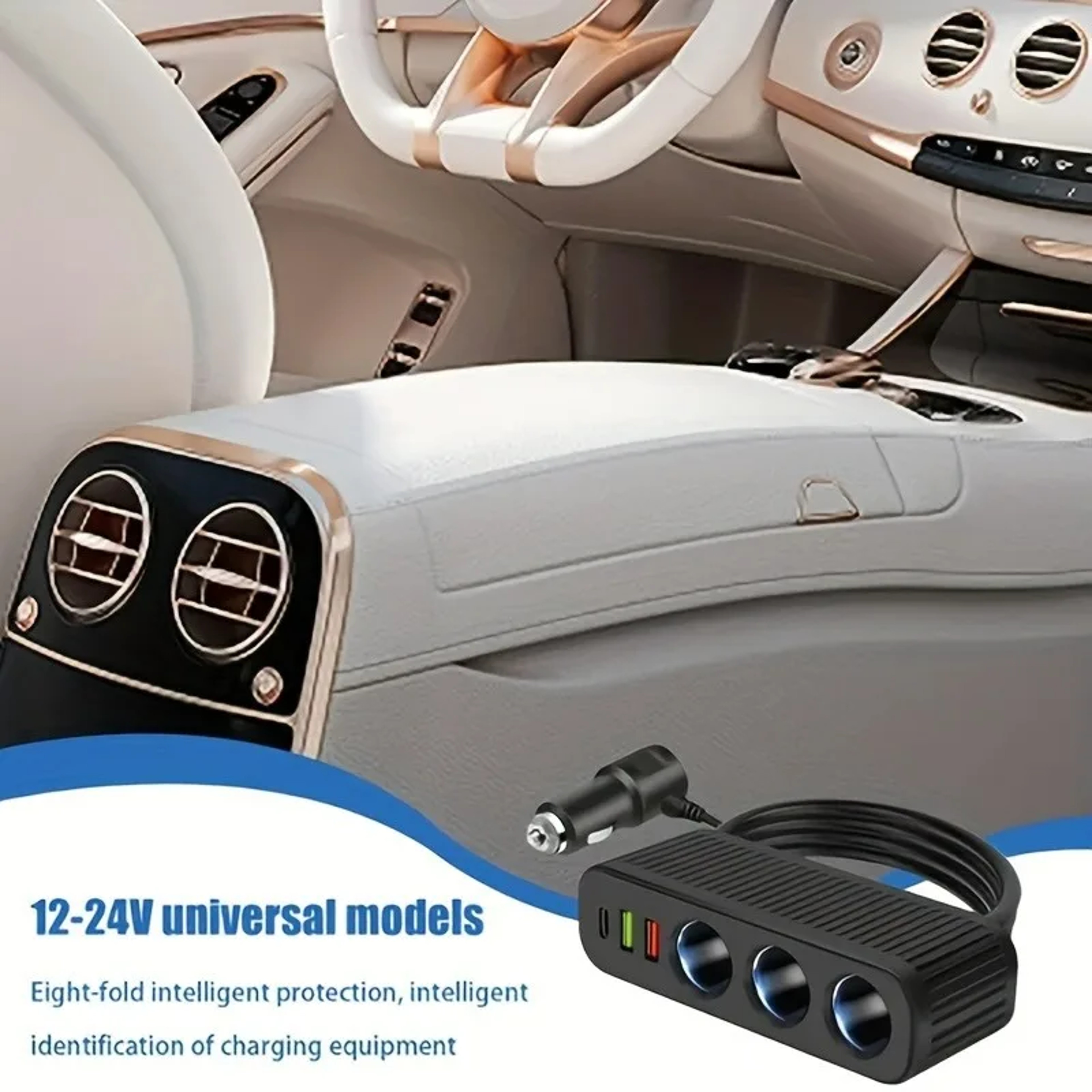 USB Car Charger Fast Charge Cigarette Lighter Power Adapter 7