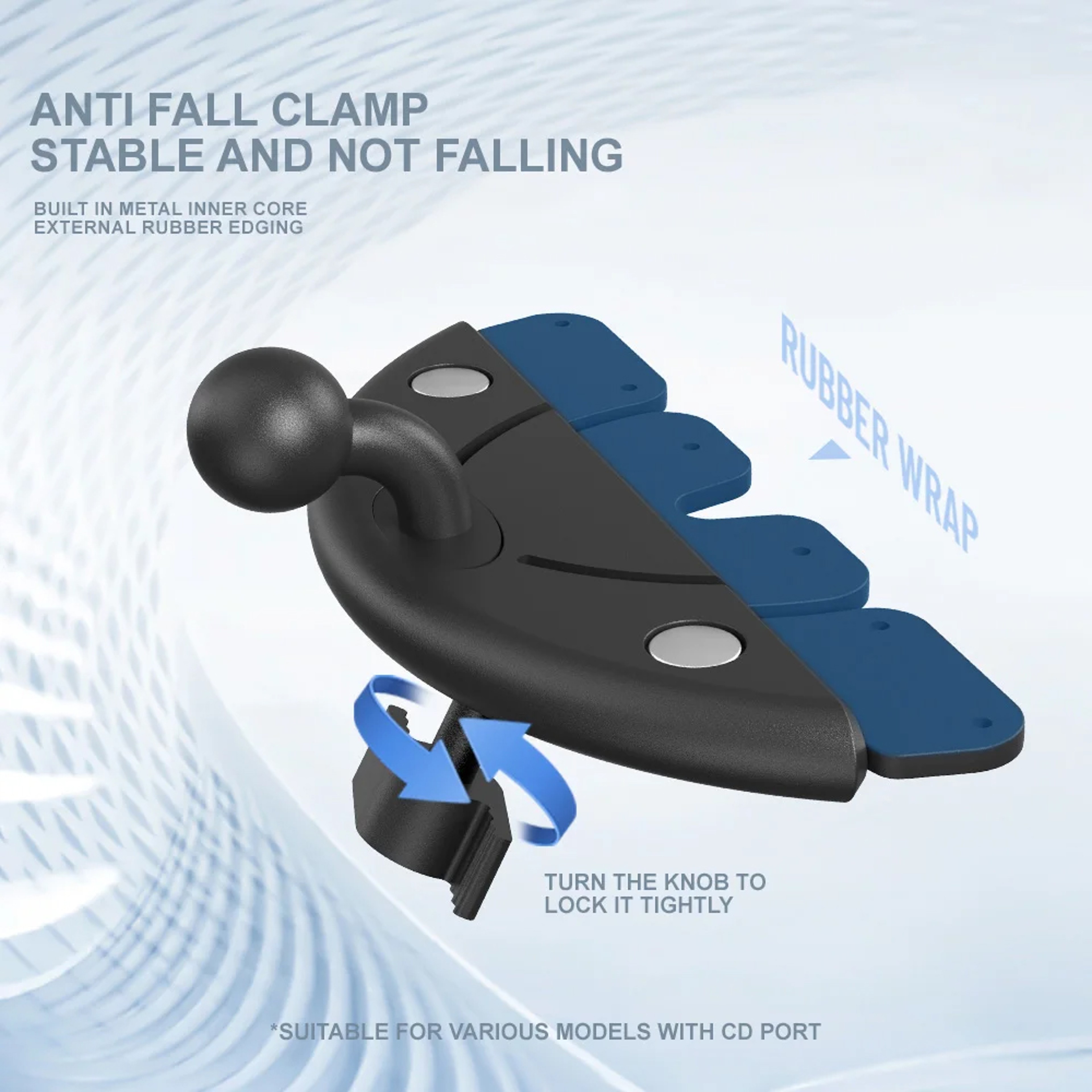 Universal CD Slot Car Tablet Holder To Phone And IPad Mount 3