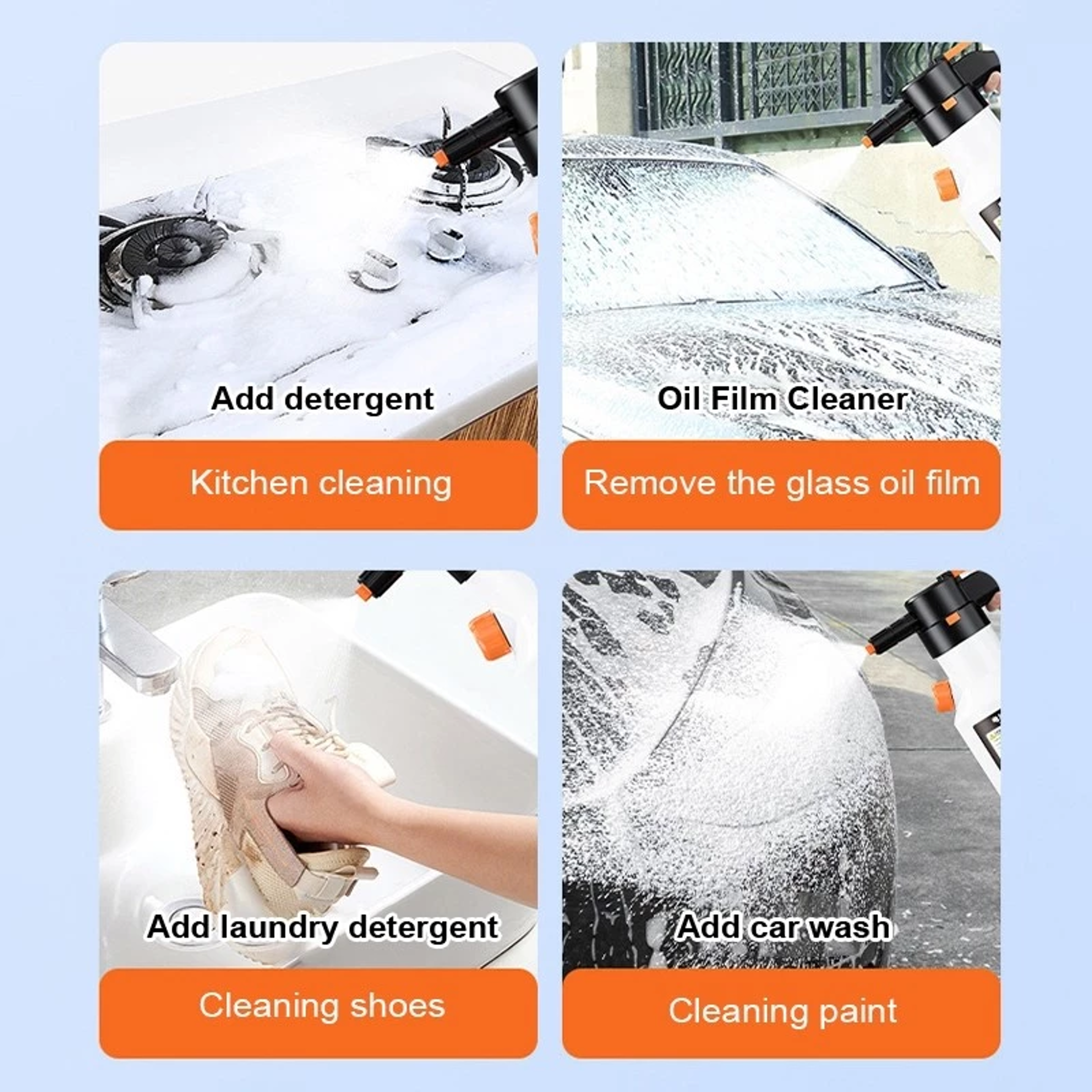 Electric Car Foam Sprayer Cordless Automatic Pressure Car Wash Foamer 4