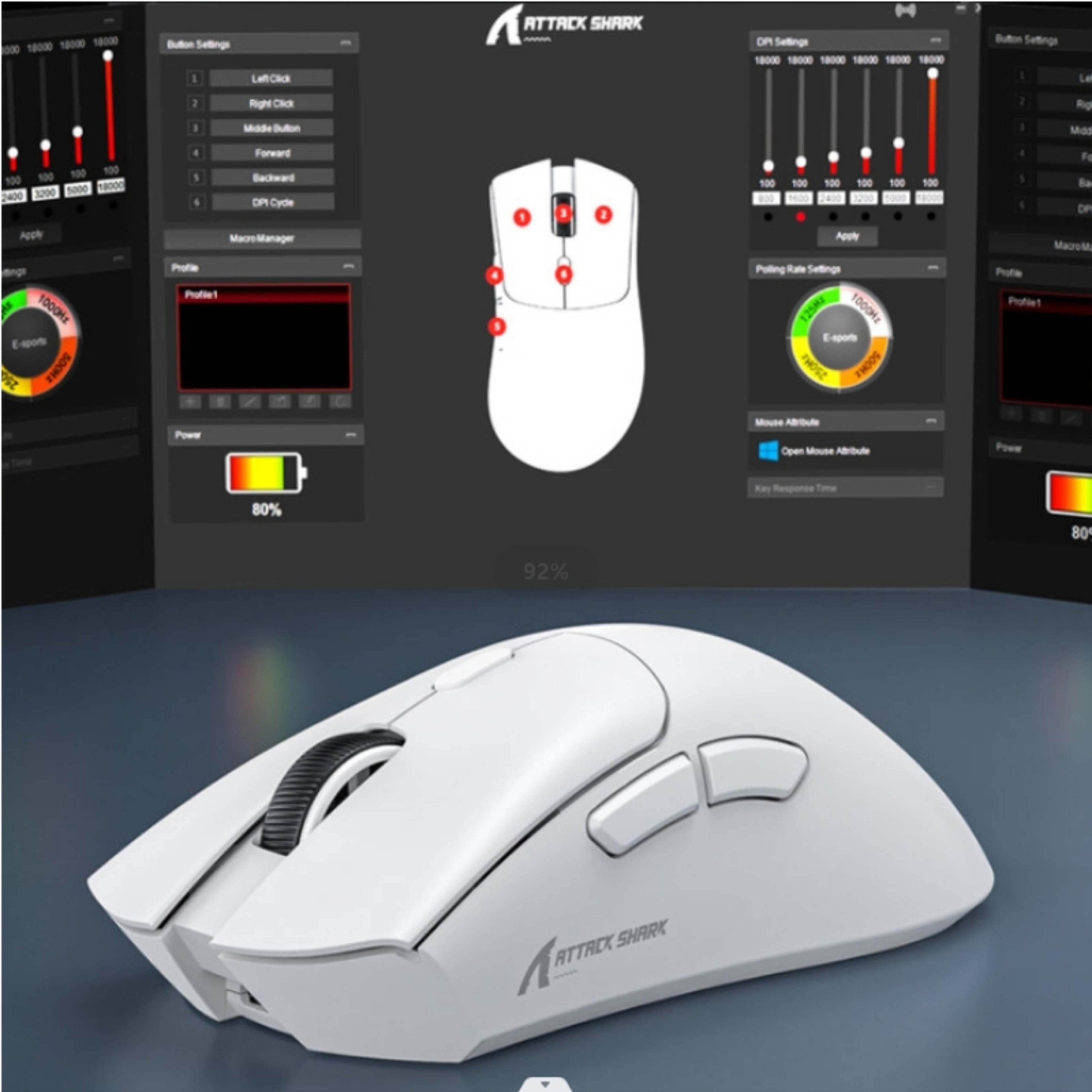 Lightweight Wireless Gaming Mouse Tri Mode Bluetooth Mouse 4