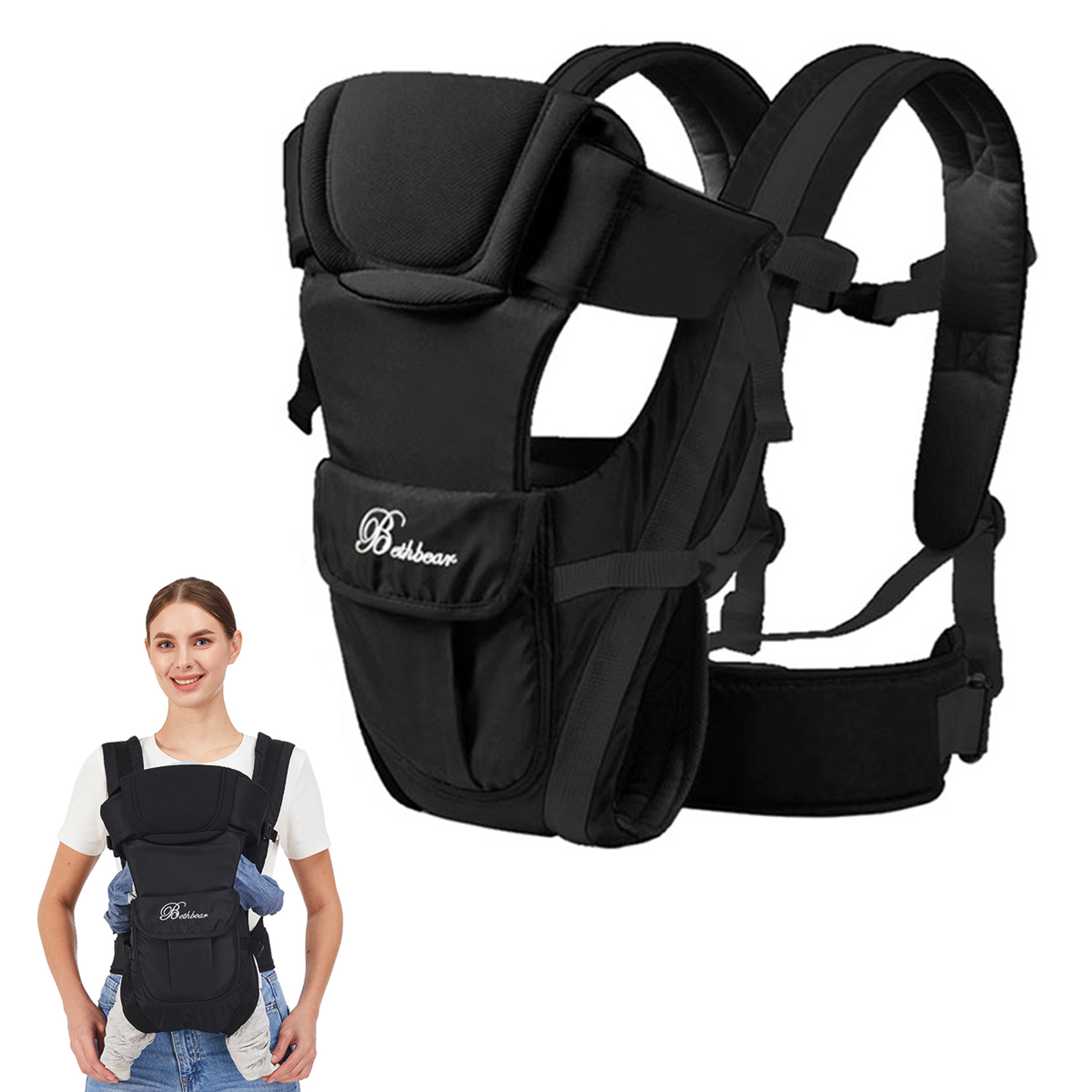 Ergonomic Baby Carrier Adjustable Newborn To Toddler Carrier 2