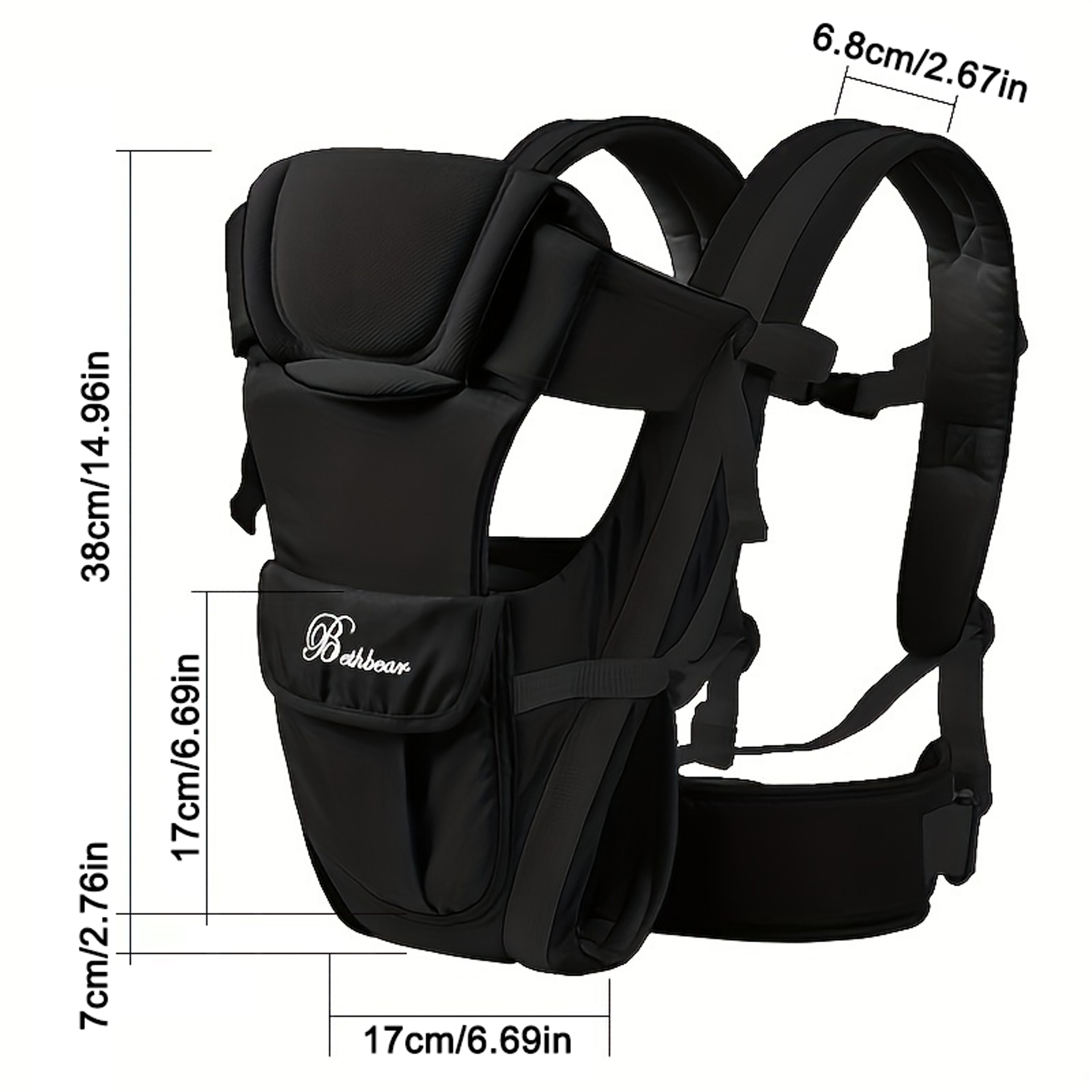 Ergonomic Baby Carrier Adjustable Newborn To Toddler Carrier 4