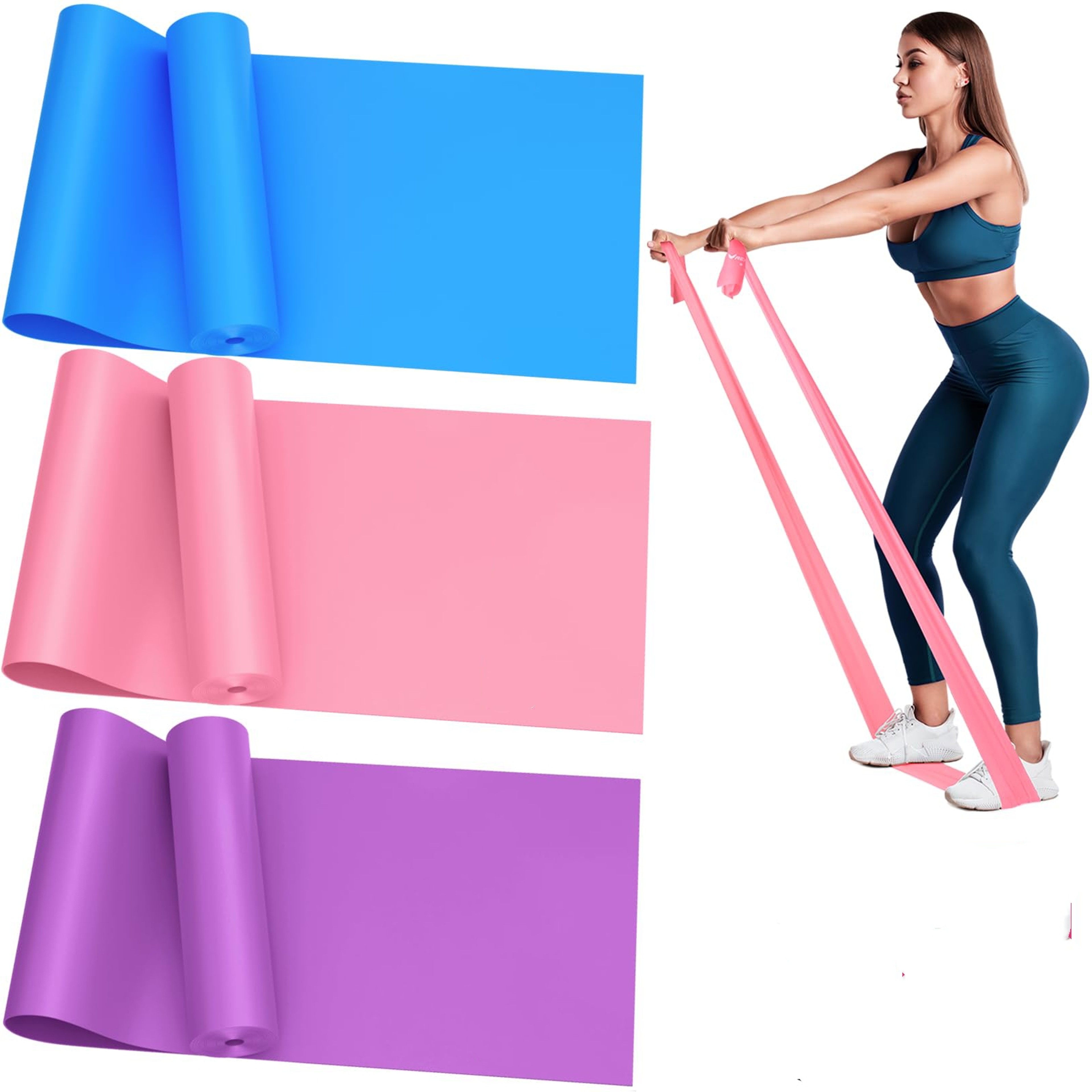 Resistance Bands Set For Home Workout Yoga And Strength Training 1