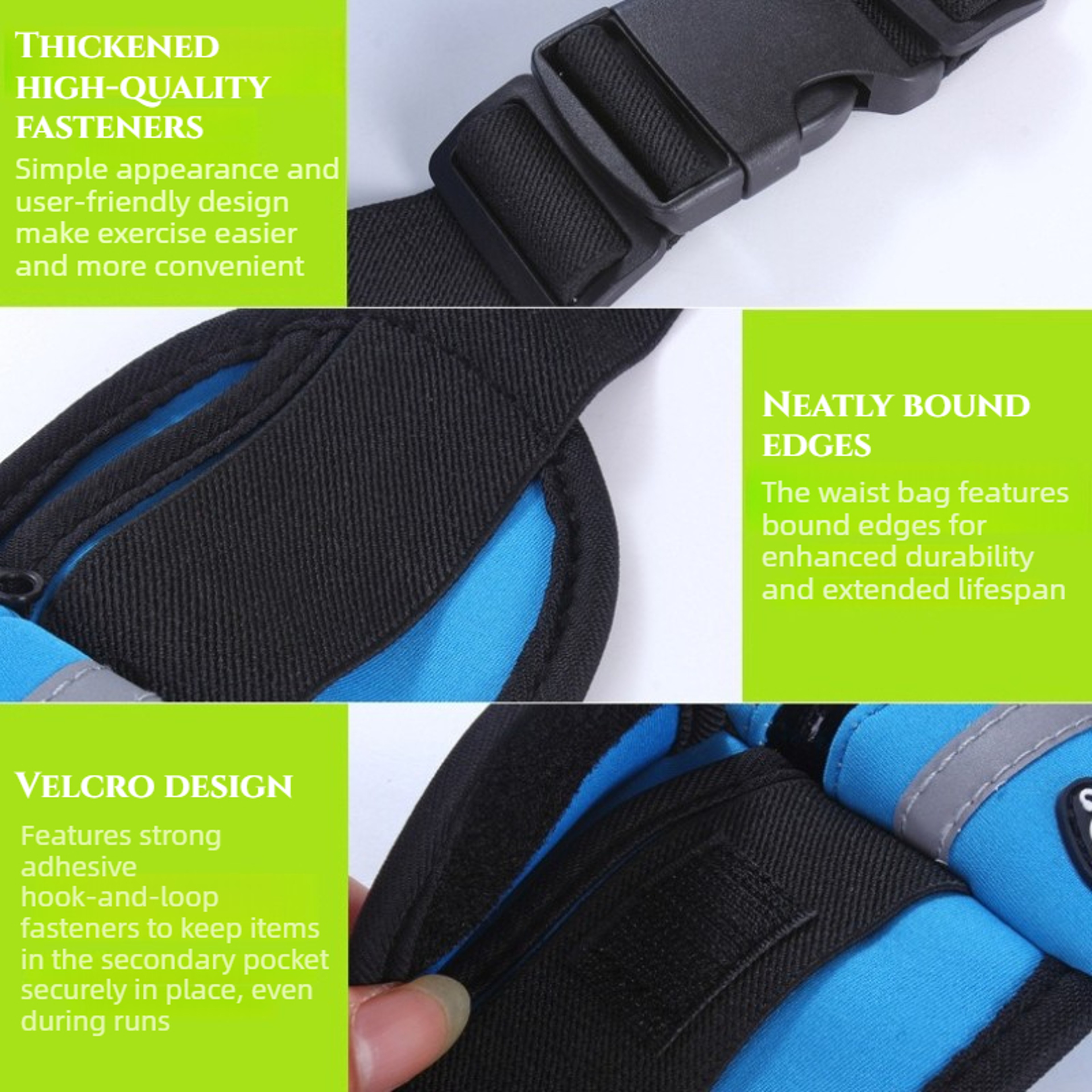 Waterproof Running Belt Phone Holder Multi Pocket Sports Waist Bag 3