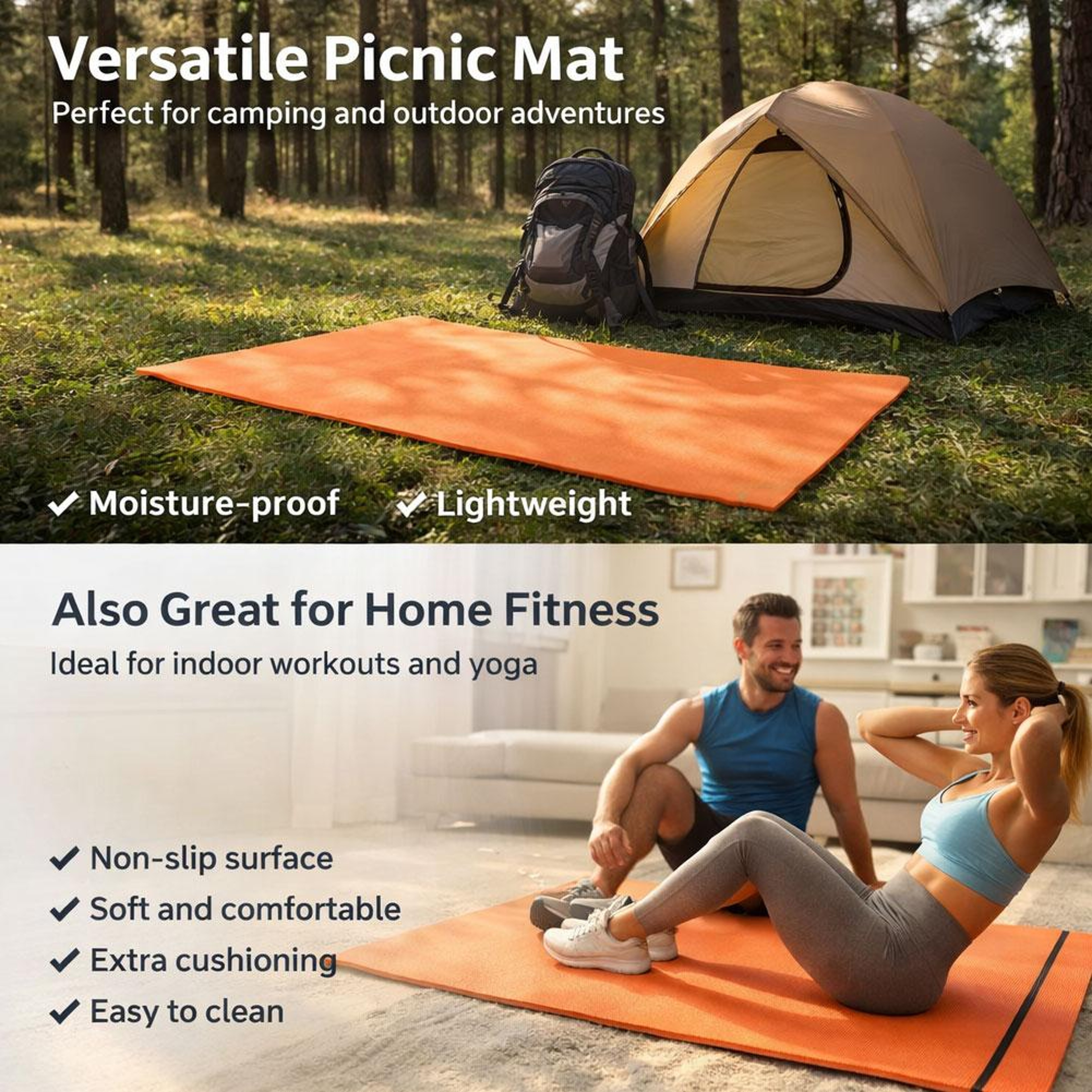 Extra Thick Yoga Mat Non Slip EVA Foam Exercise Mat For Pilates And Home Workouts 5