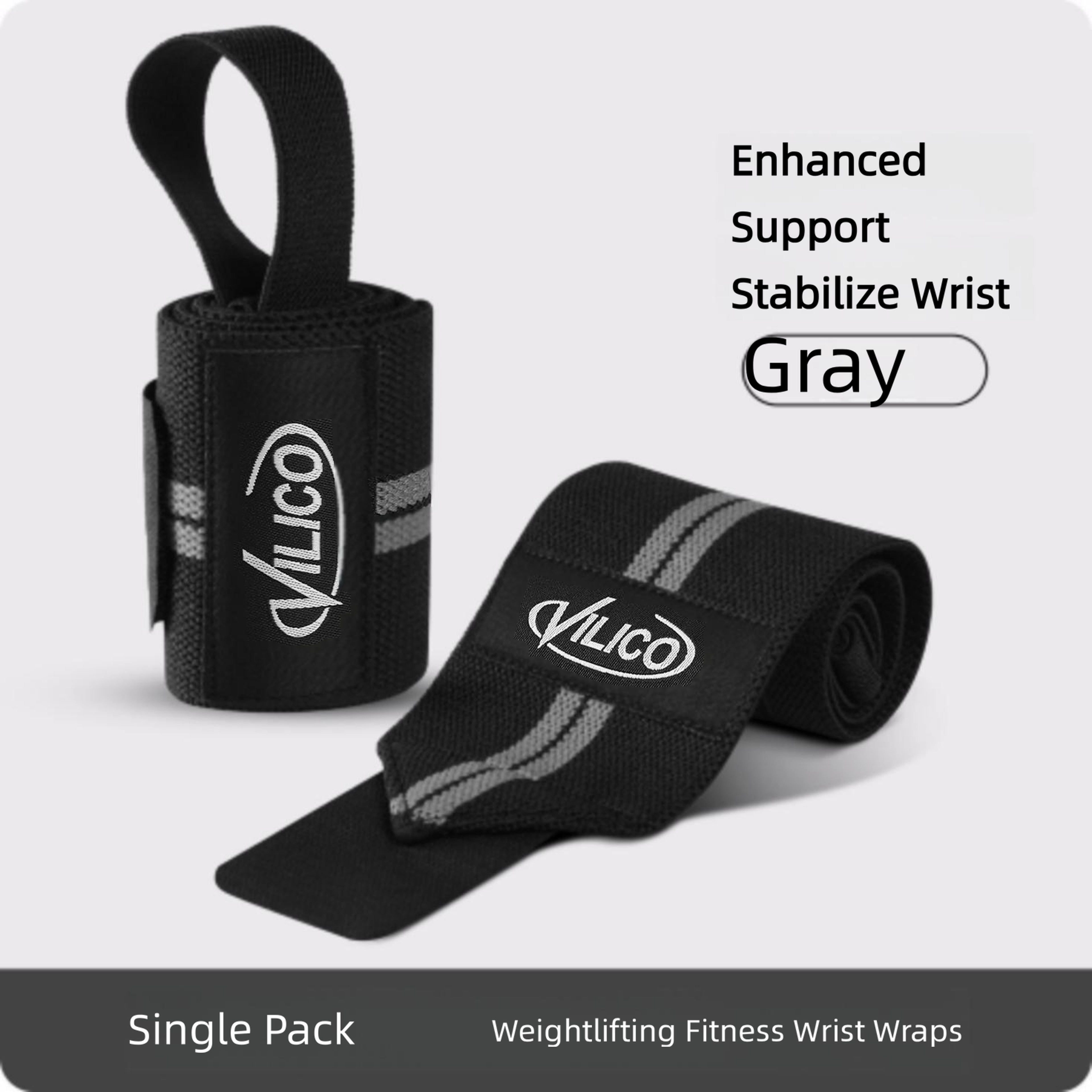 Heavy Duty Weight Lifting Wrist Wraps Gym Wrist Support Straps For Strength Training 1