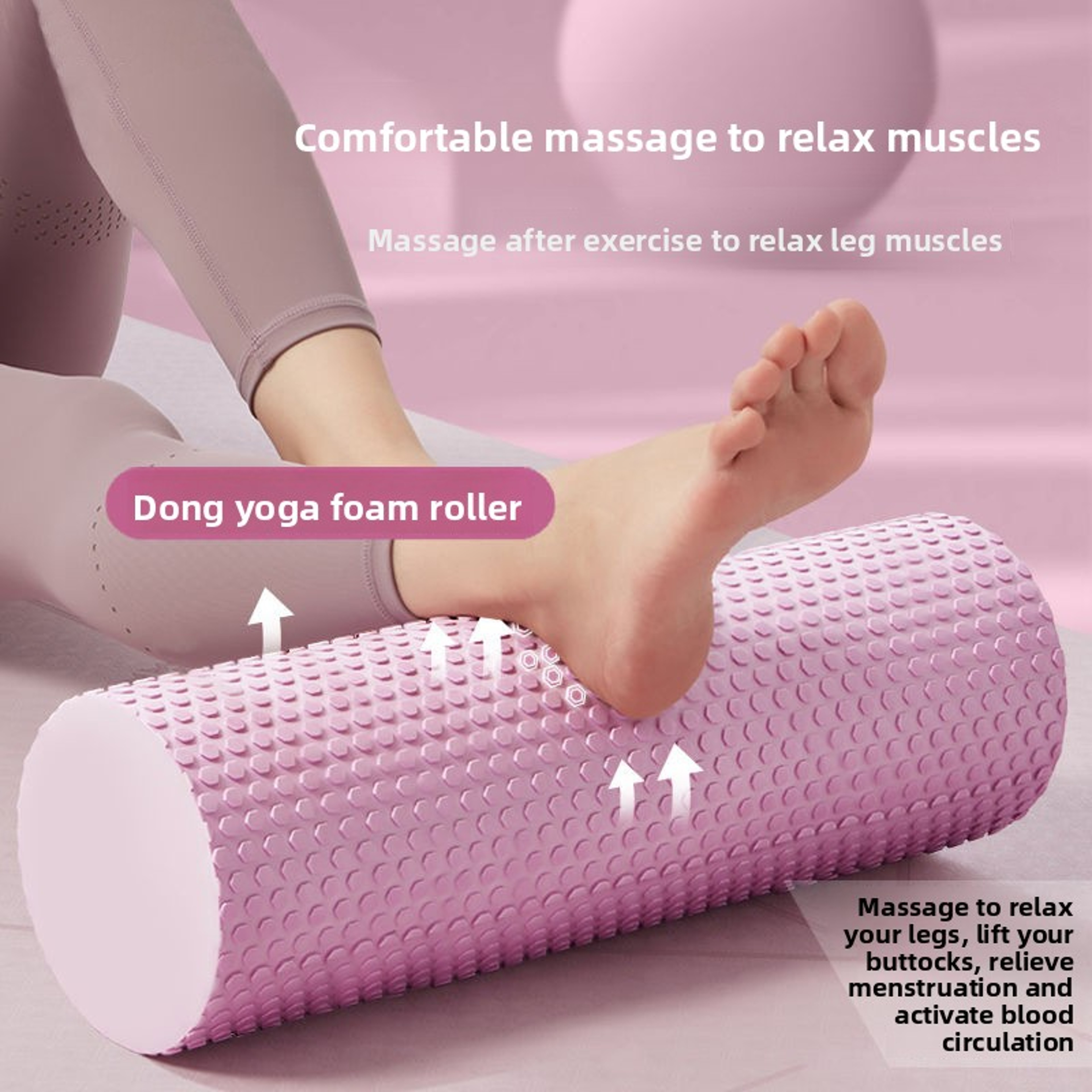 High Density EVA Foam Roller For Deep Tissue Massage Yoga Pilates And Muscle Recovery 2