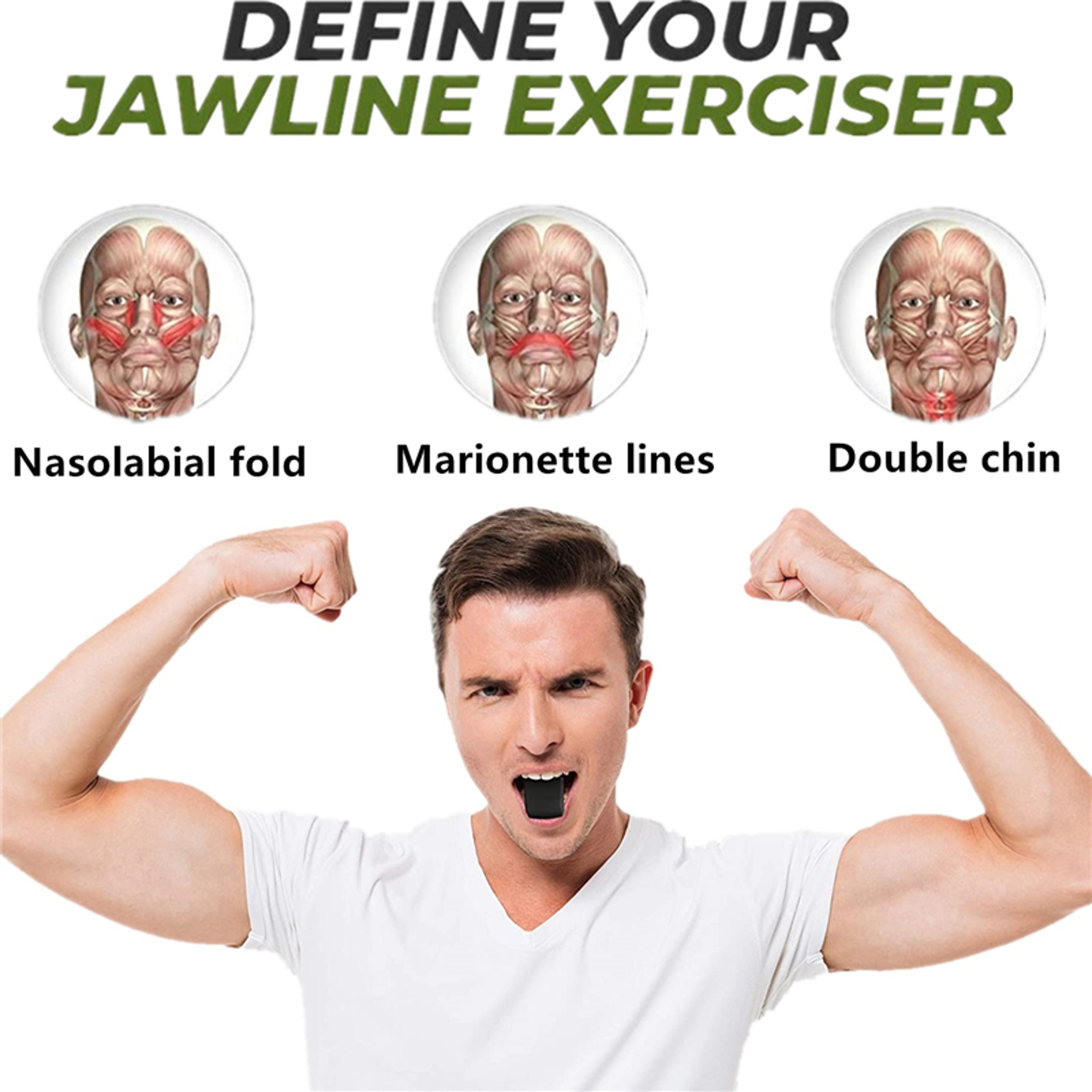Silicone Jaw Exerciser Facial Muscle Trainer with Lanyard – view 5