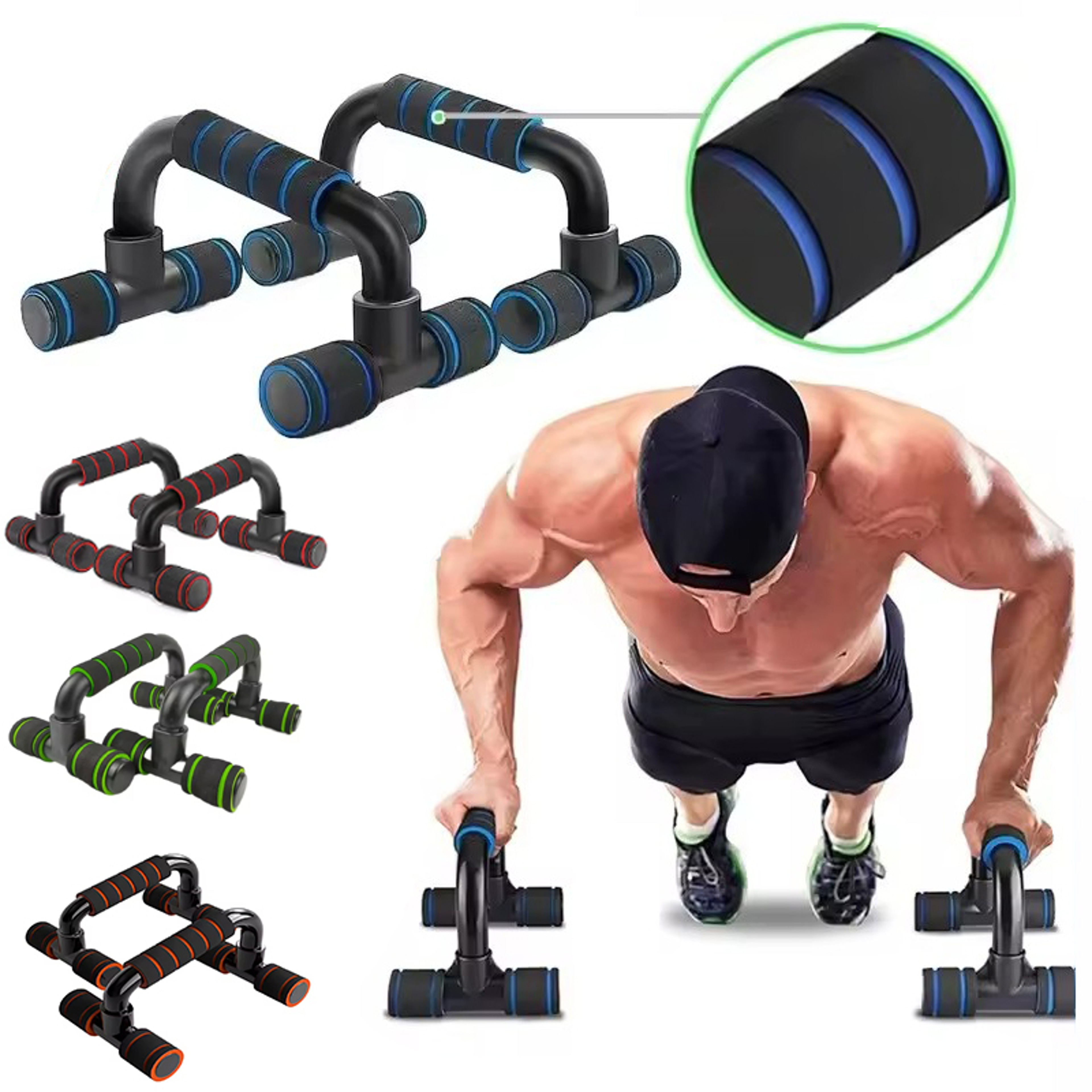 Non Slip Push Up Bars Ergonomic Home Gym Handles For Chest Arm And Upper Body Training 2