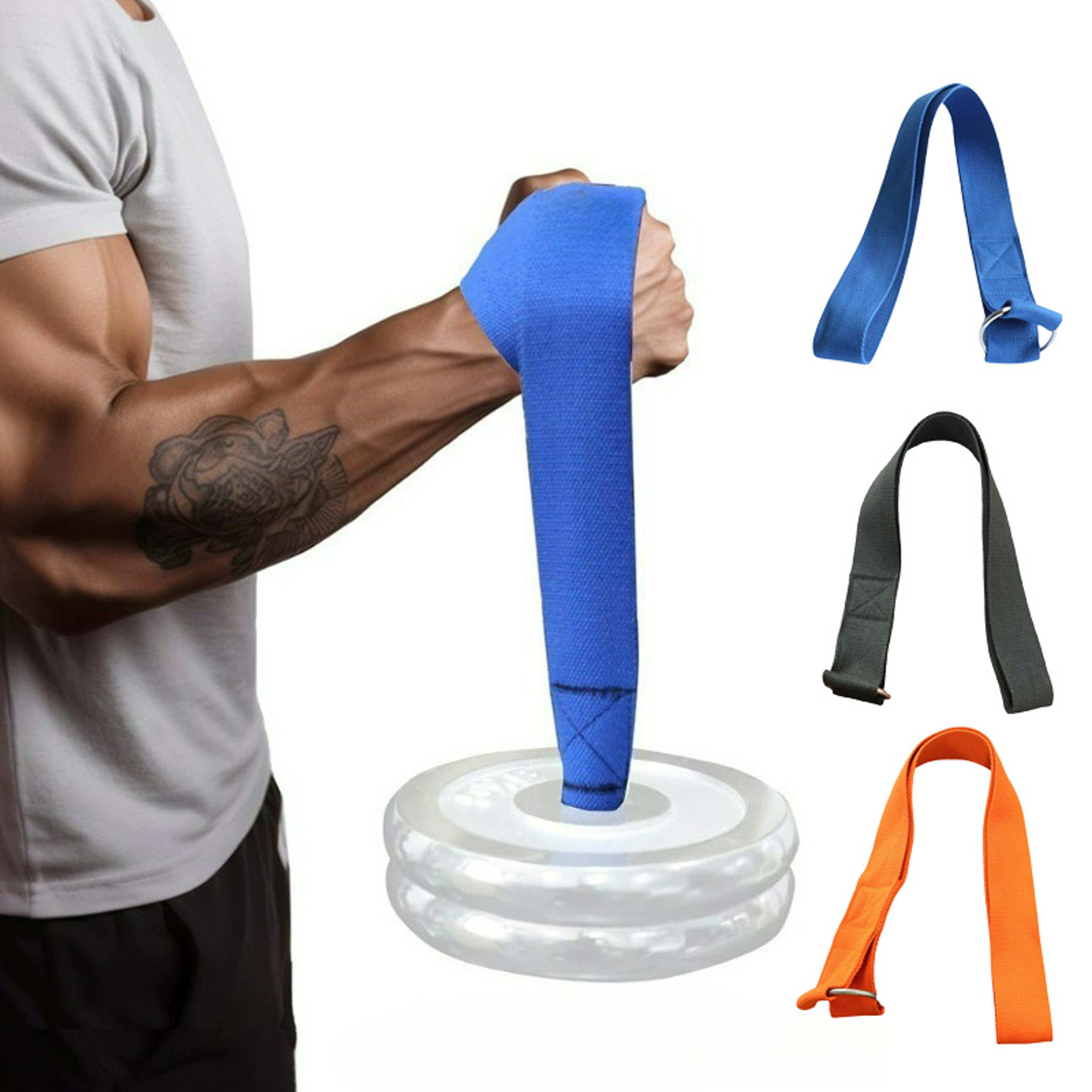 Heavy Duty Arm Strength Training Straps Forearm Wrist Trainer for Weight Plate Workouts – view 1