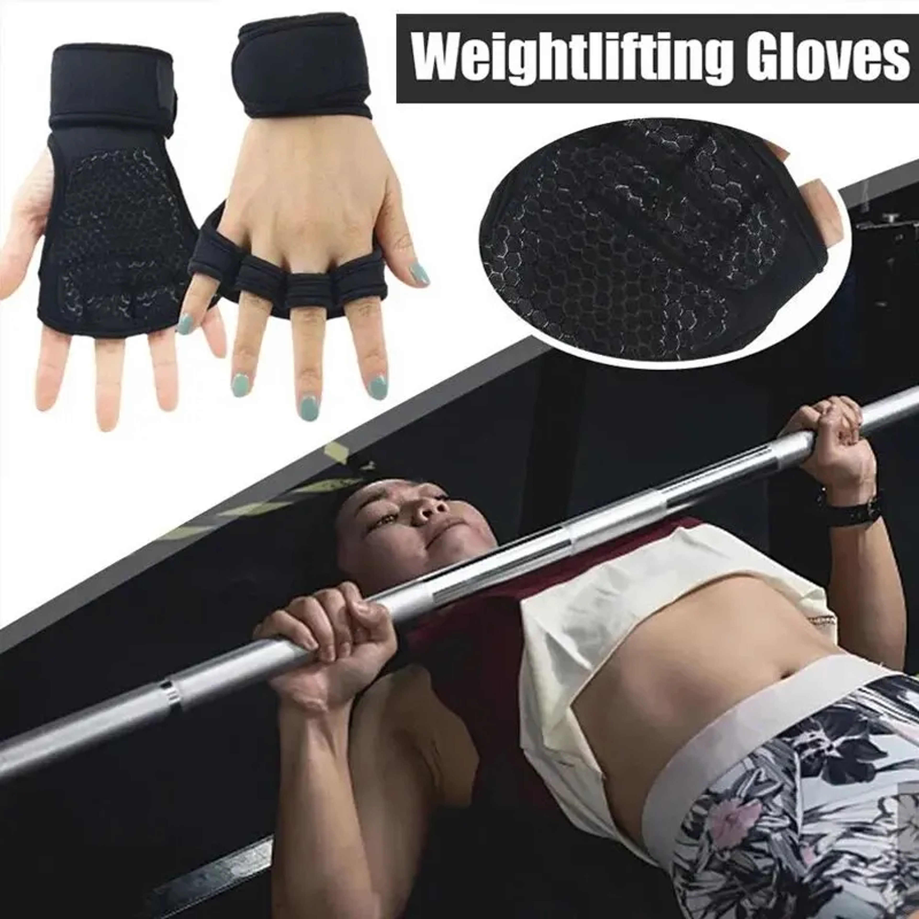 Training Weightlifting Gloves With Wrist Support Non Slip Grip And Palm Protection 4