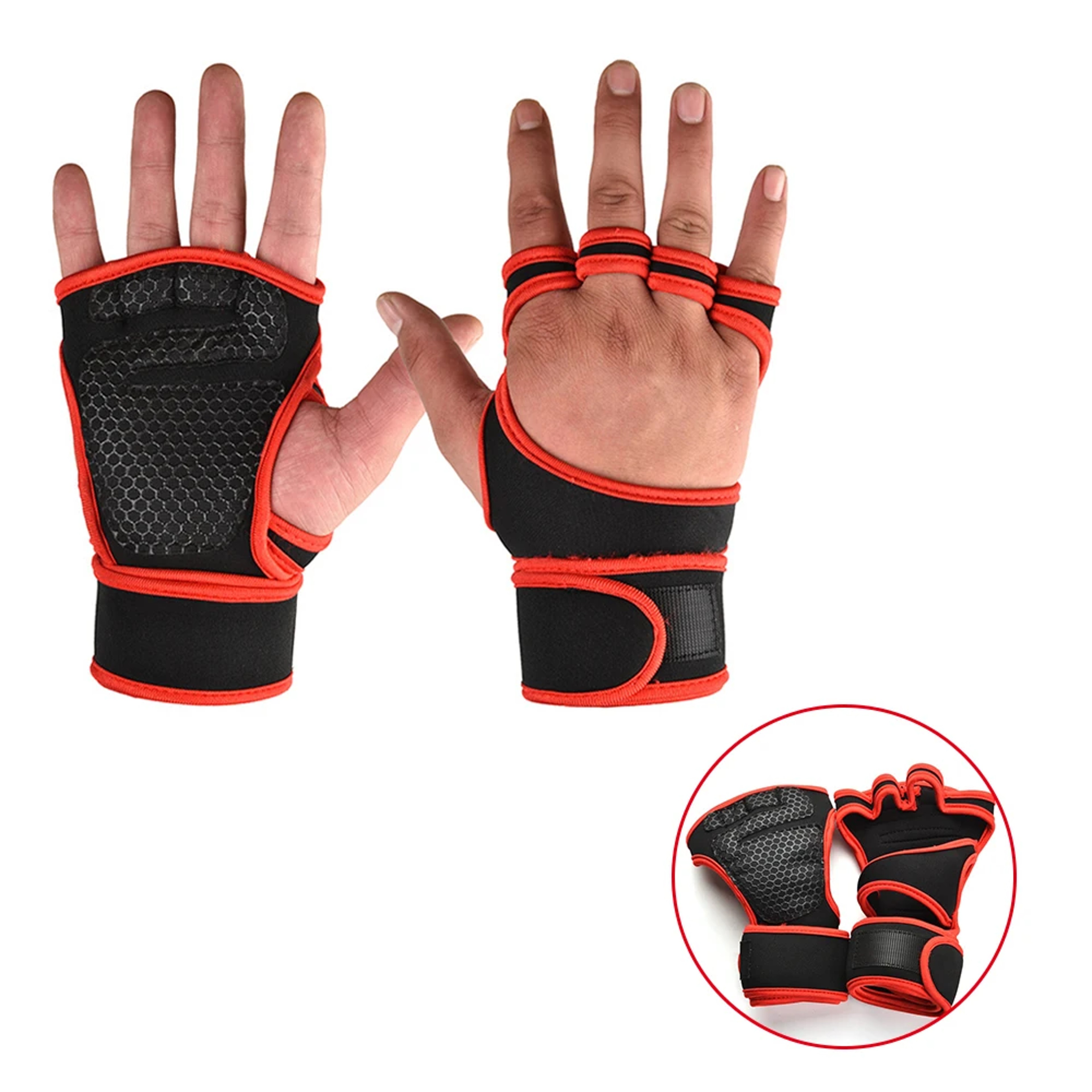 Training Weightlifting Gloves With Wrist Support Non Slip Grip And Palm Protection 0