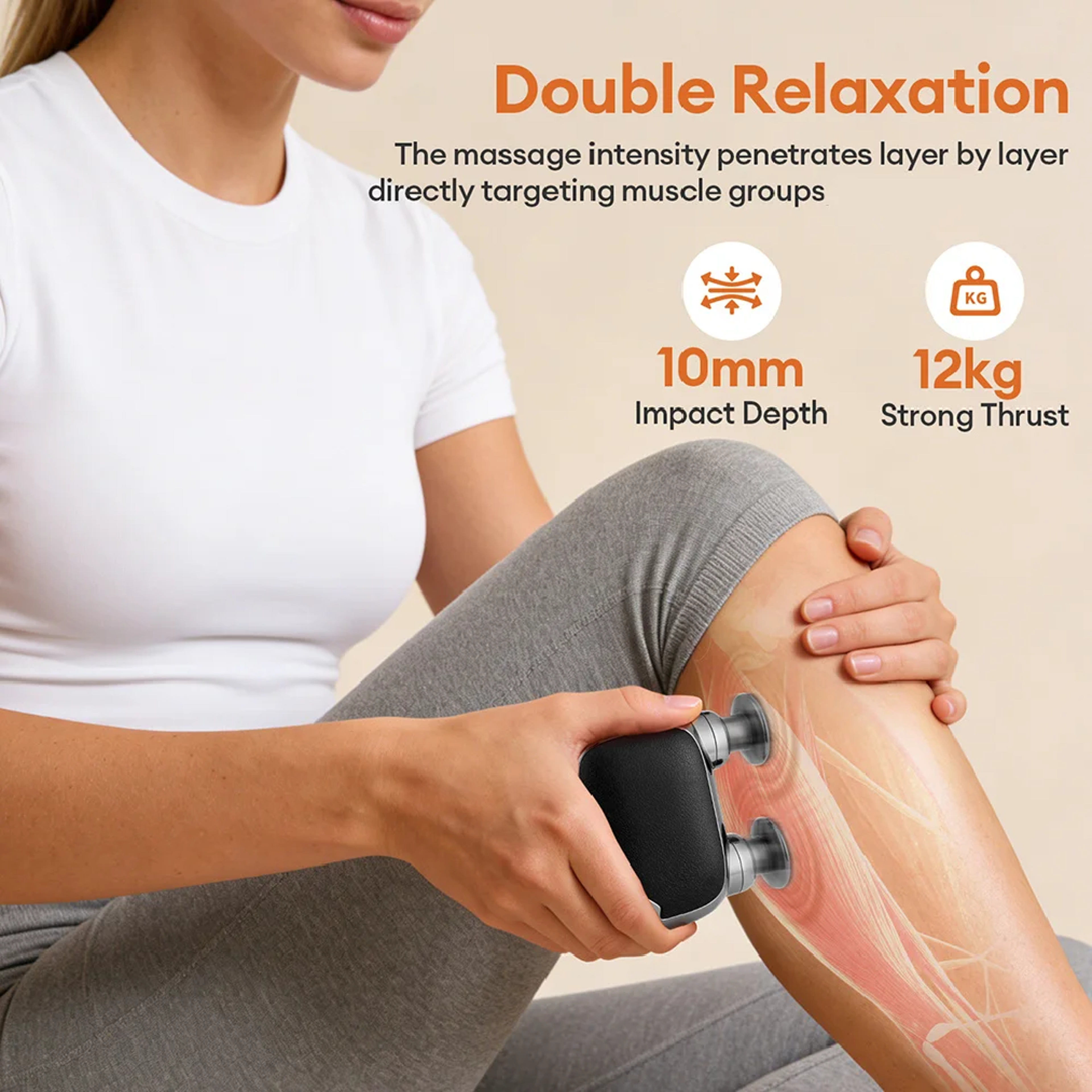 Portable Mini Massage Gun Deep Tissue Muscle Massager For Recovery And Relaxation 3