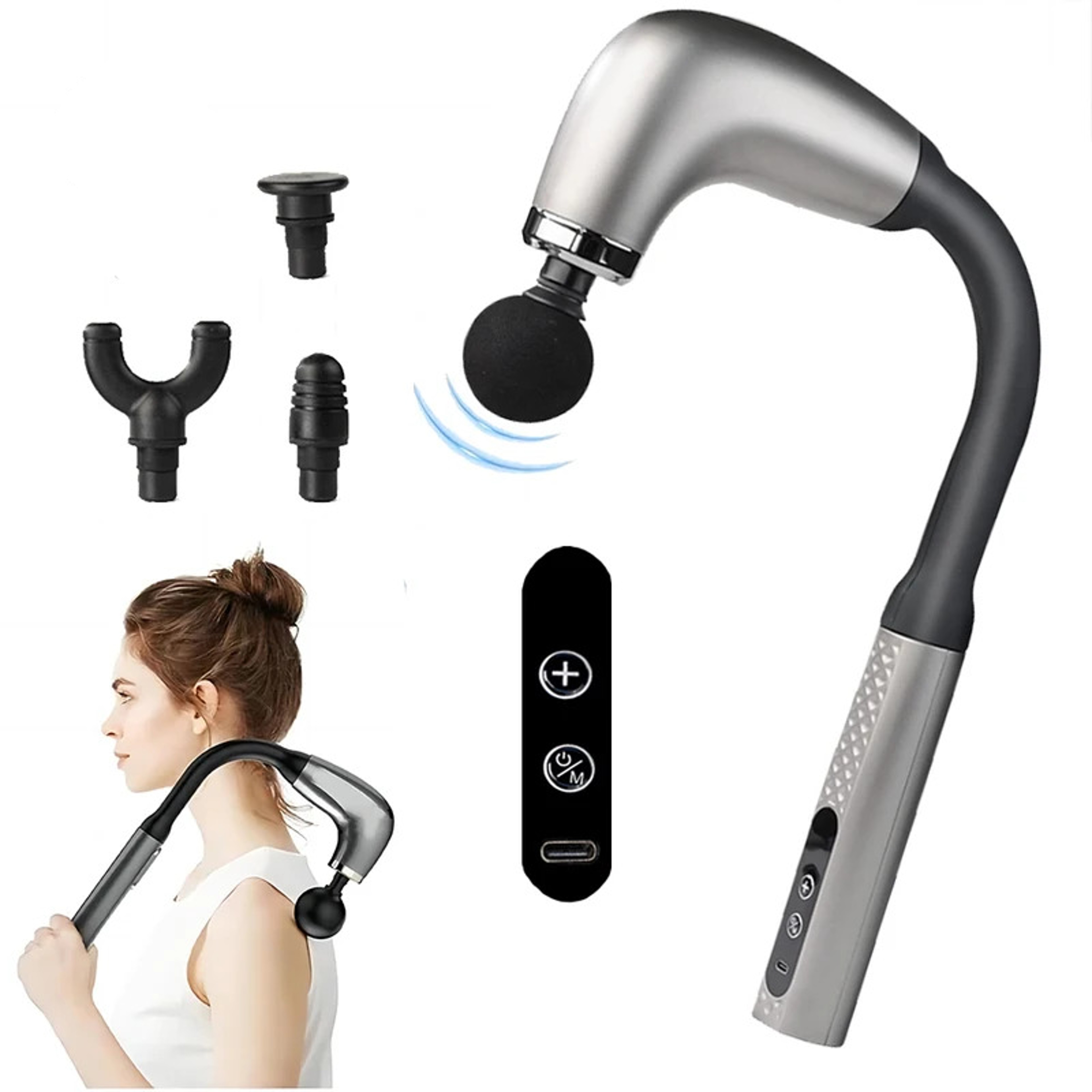 Smart Speed Massage Gun USB Rechargeable Deep Tissue Muscle Massager – view 1