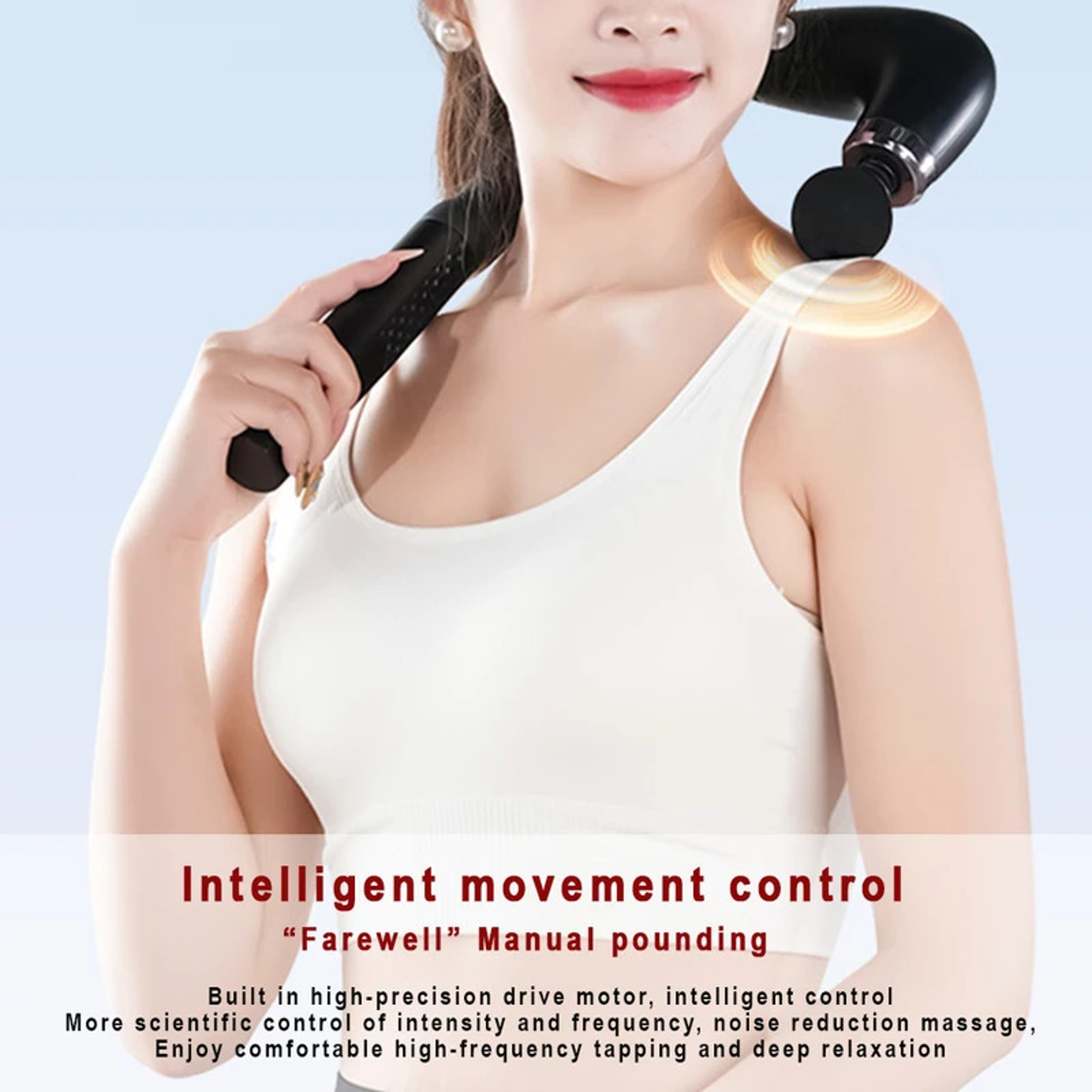 Smart Speed Massage Gun USB Rechargeable Deep Tissue Muscle Massager – view 5