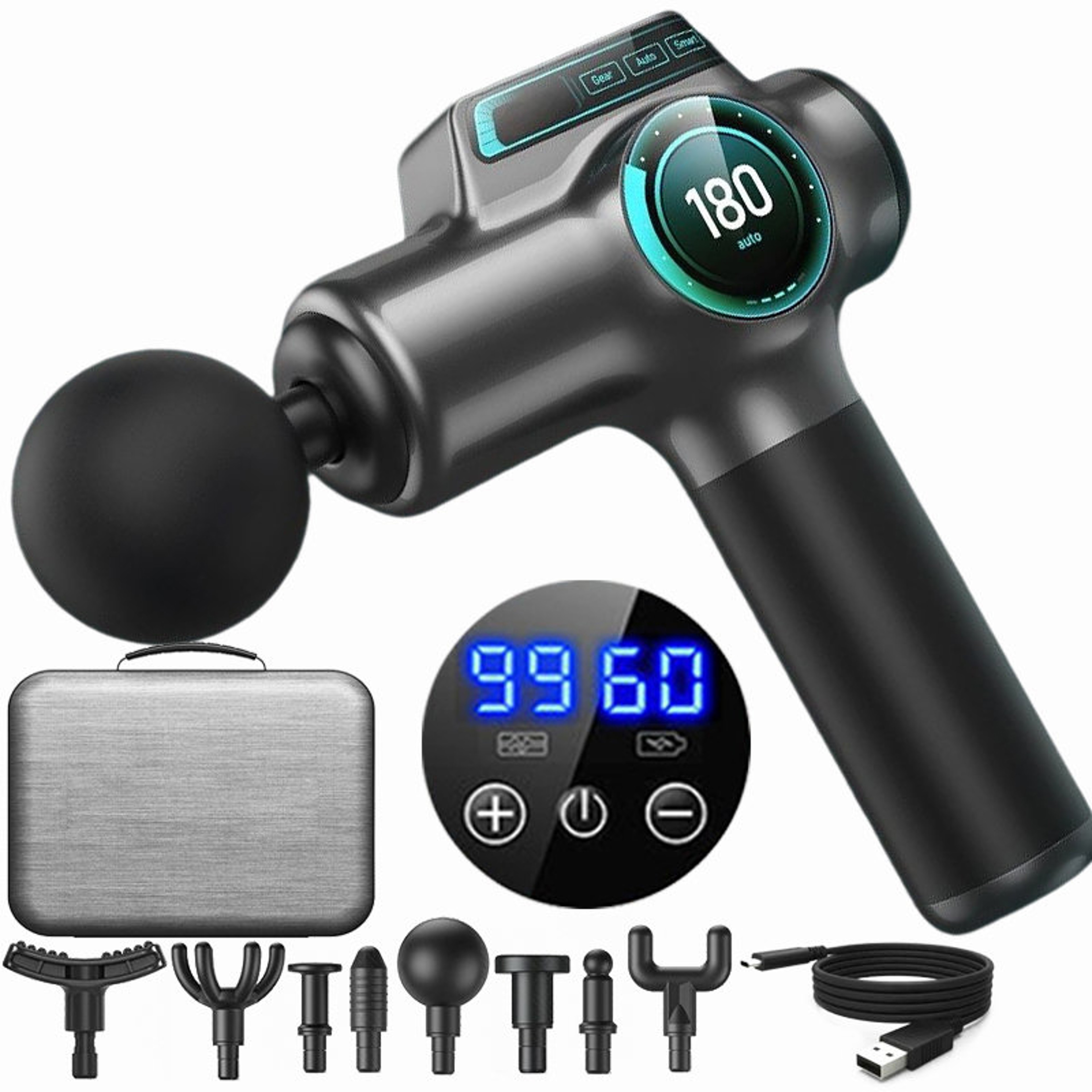 Deep Tissue Massage Gun With 8 Heads For Muscle Recovery 0