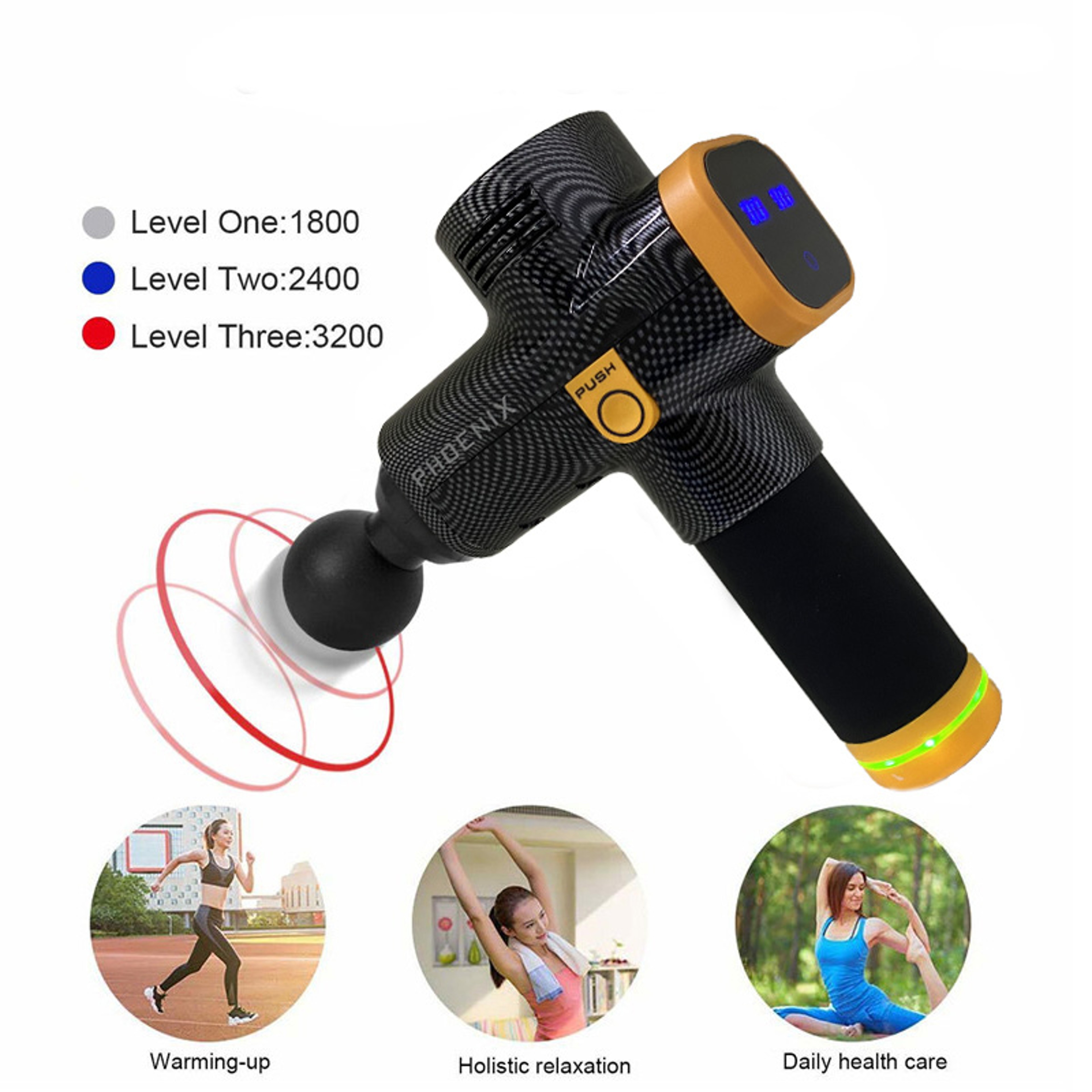 Deep Tissue Massage Gun Portable Percussion Muscle Massager 3